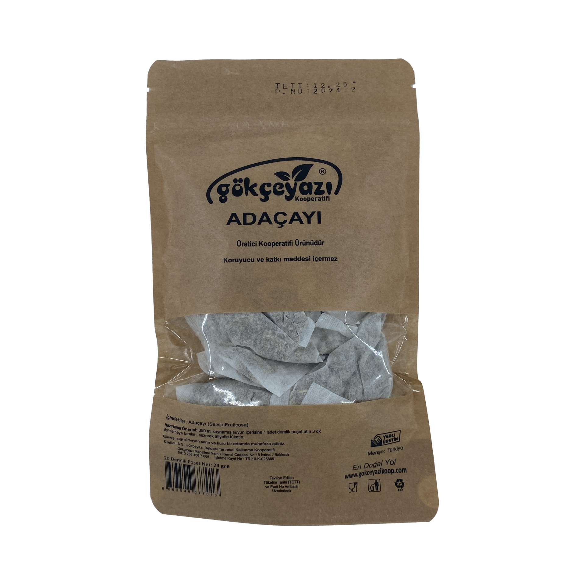 Gökçeyazı Adaçayı Süzen Poşet 24 Gr