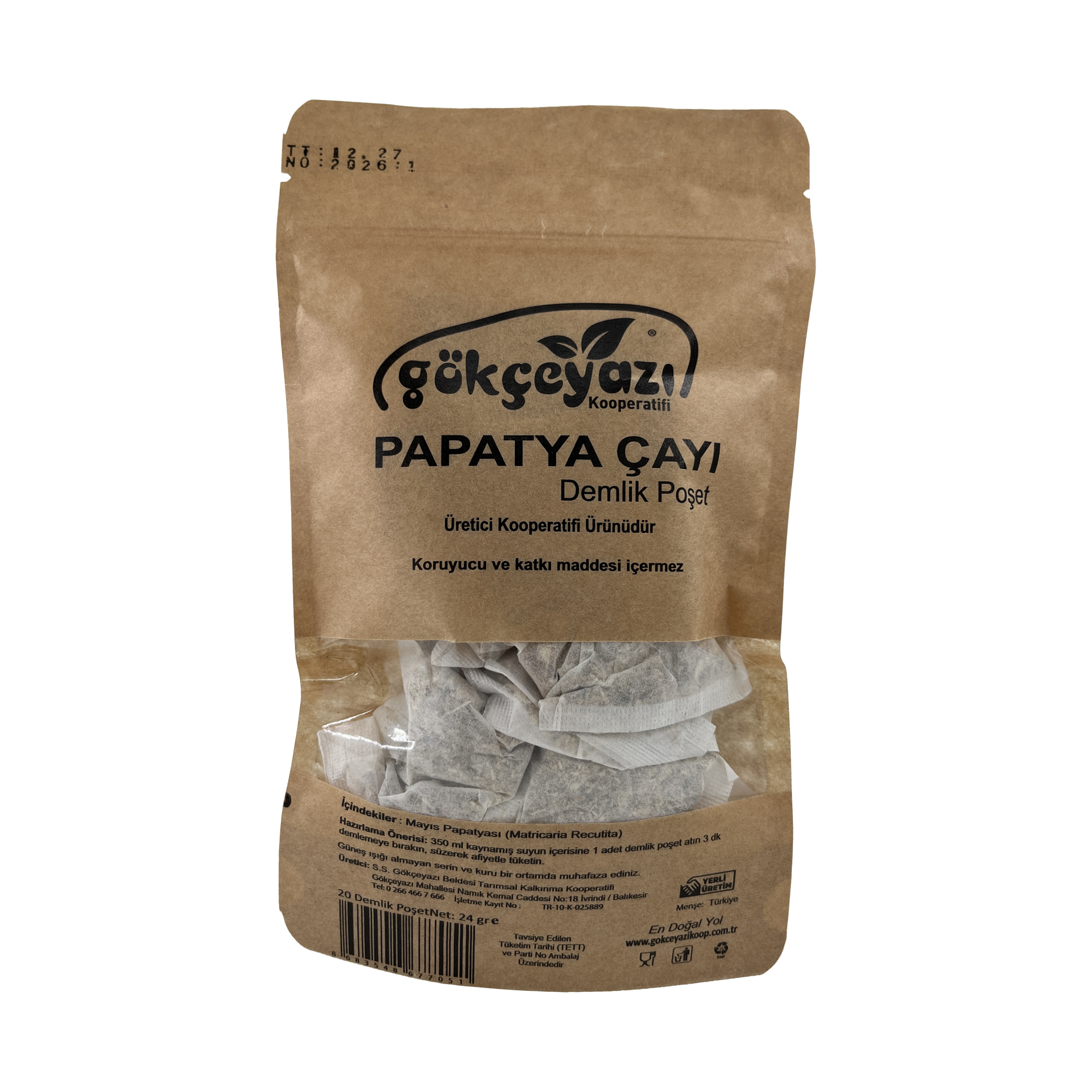 Gökçeyazı Papatya Çayı Süzen Poşet 24 Gr