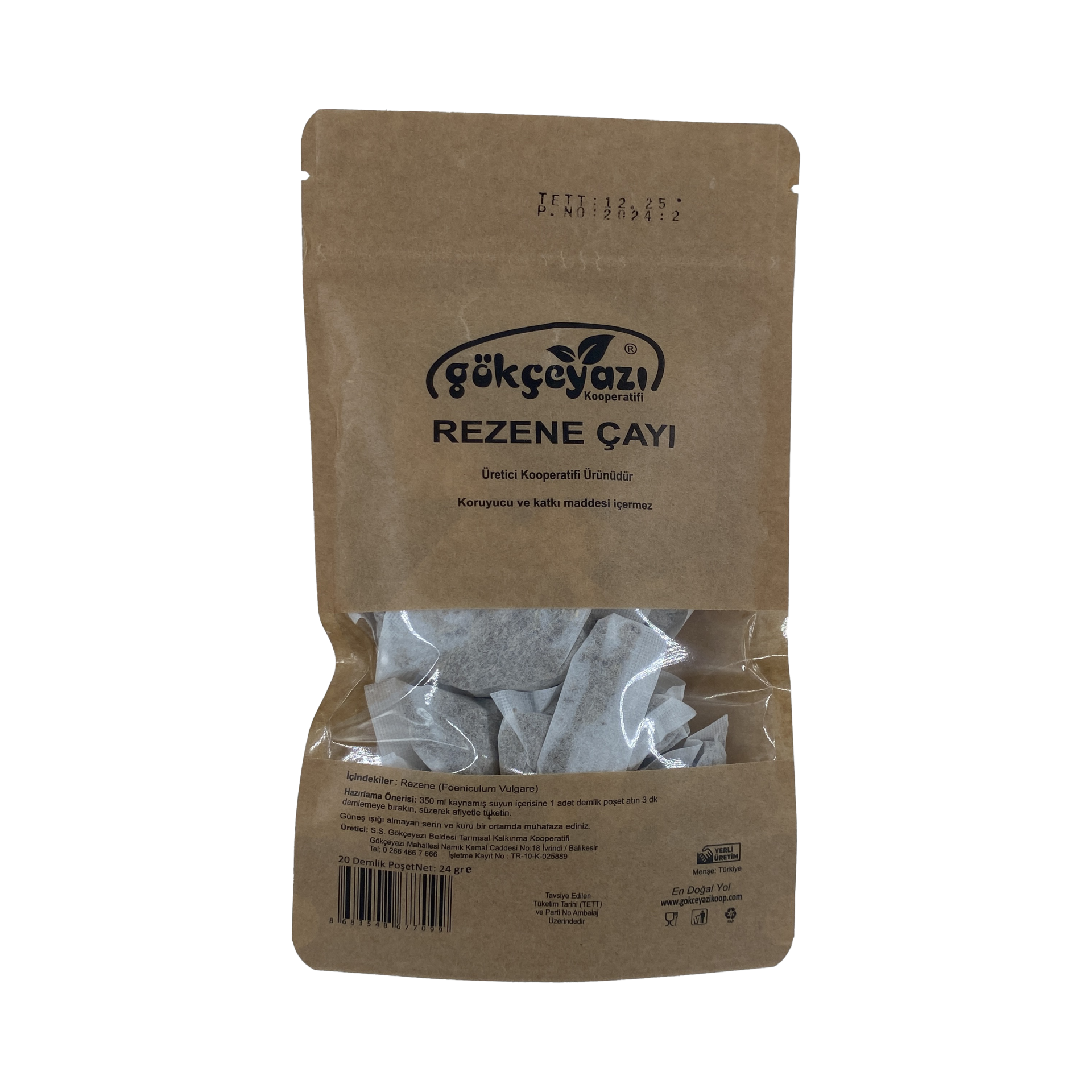 Gökçeyazı Rezene Çayı Süzen Poşet 24 Gr