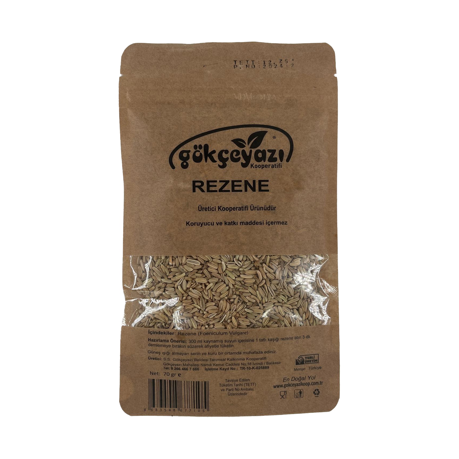 Gökçeyazı Rezene 70 Gr