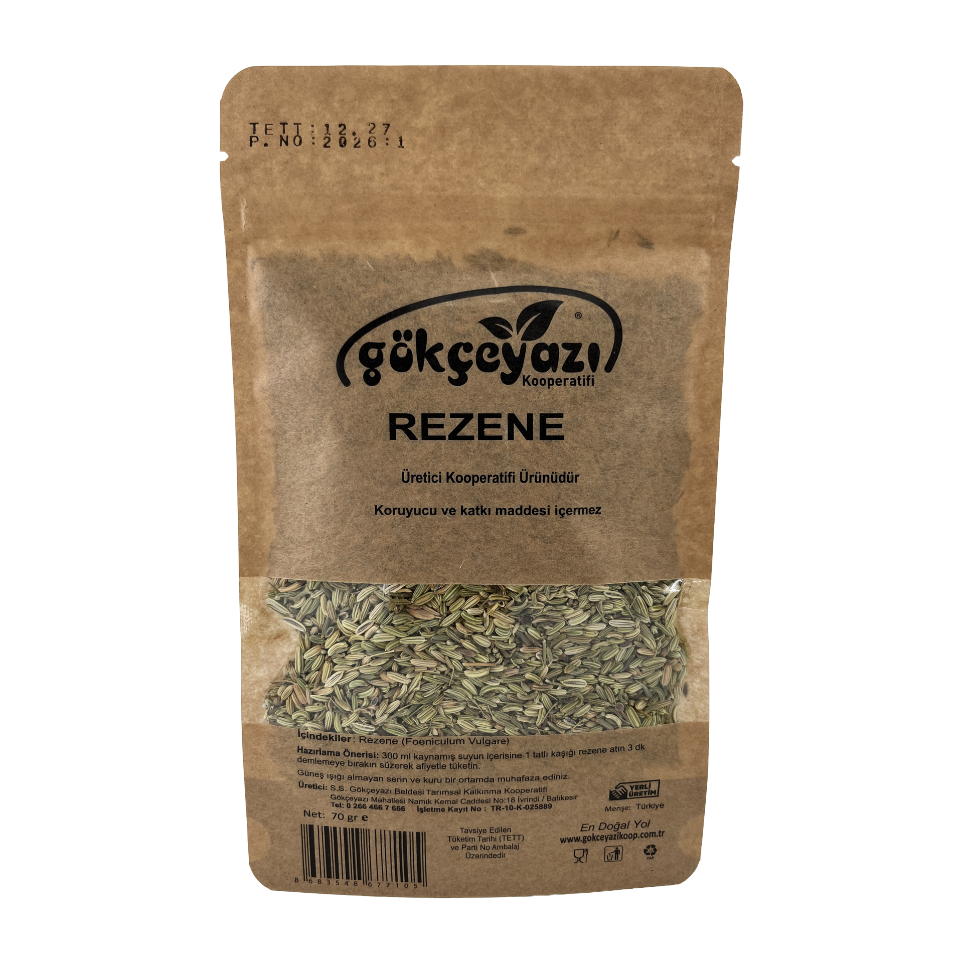Gökçeyazı Rezene 70 Gr
