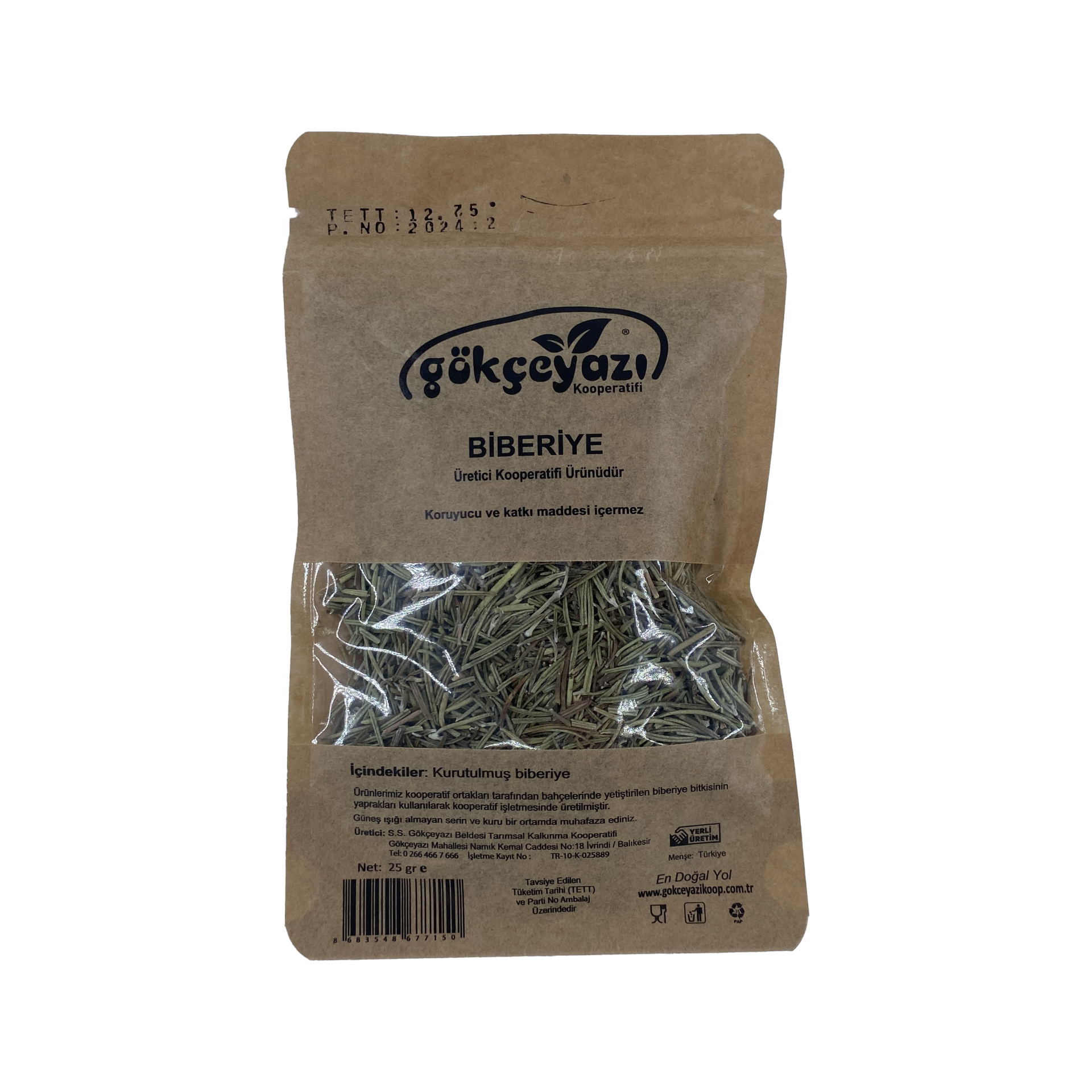 Gökçeyazı Biberiye 25 Gr
