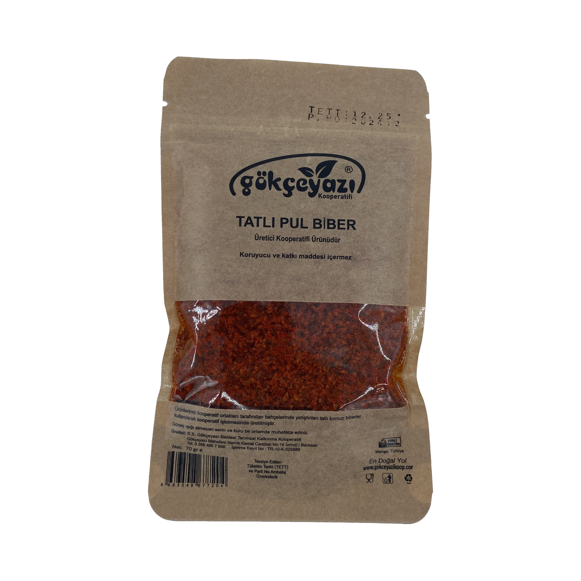 Gökçeyazı Tatlı Pul Biber 70 Gr