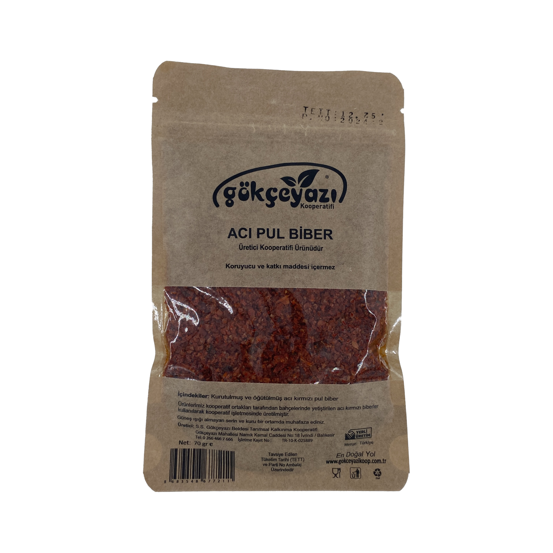 Gökçeyazı Acı Pul Biber 70 Gr