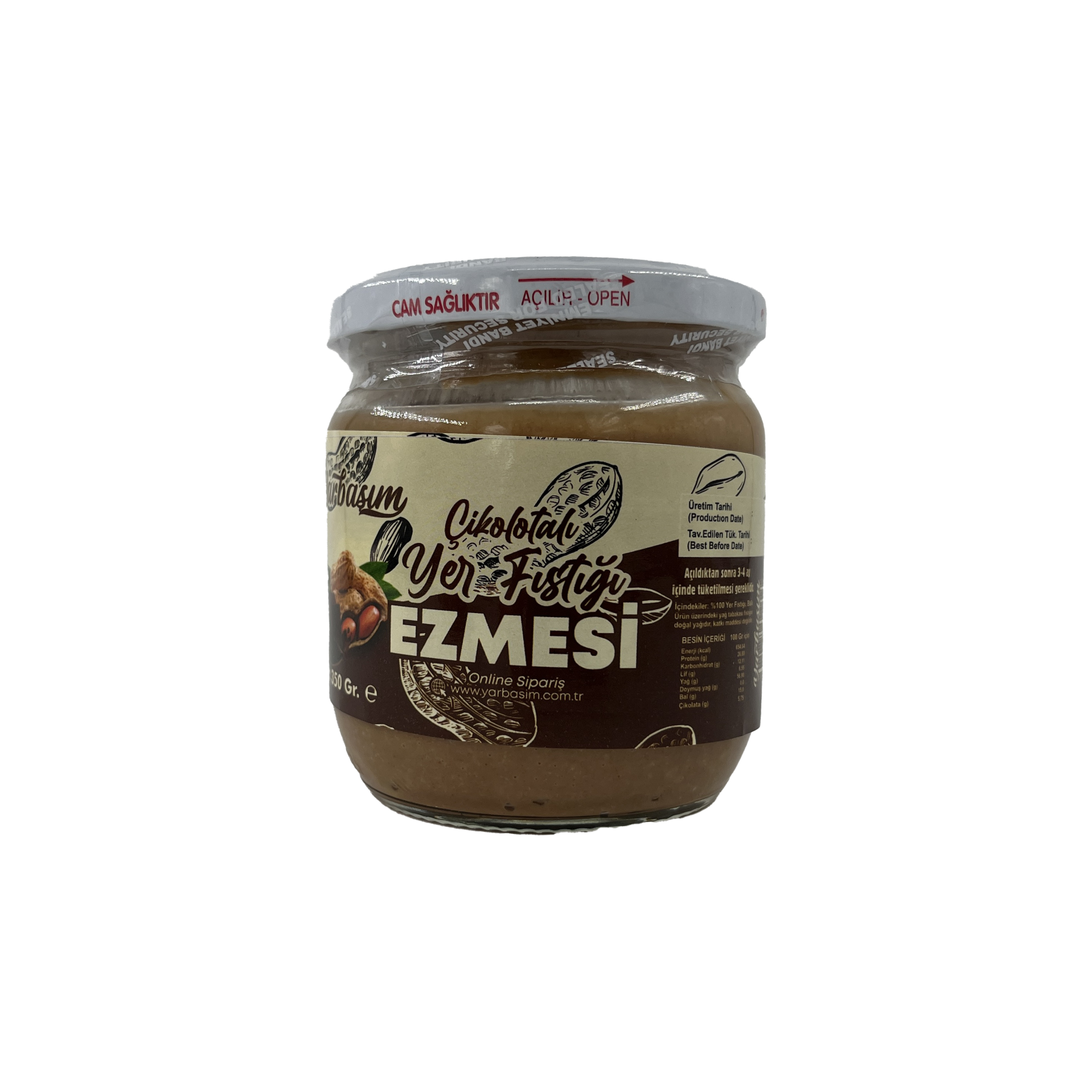 Yarbaşım Çikolatalı Yer Fıstığı Ezmesi 350 Gr
