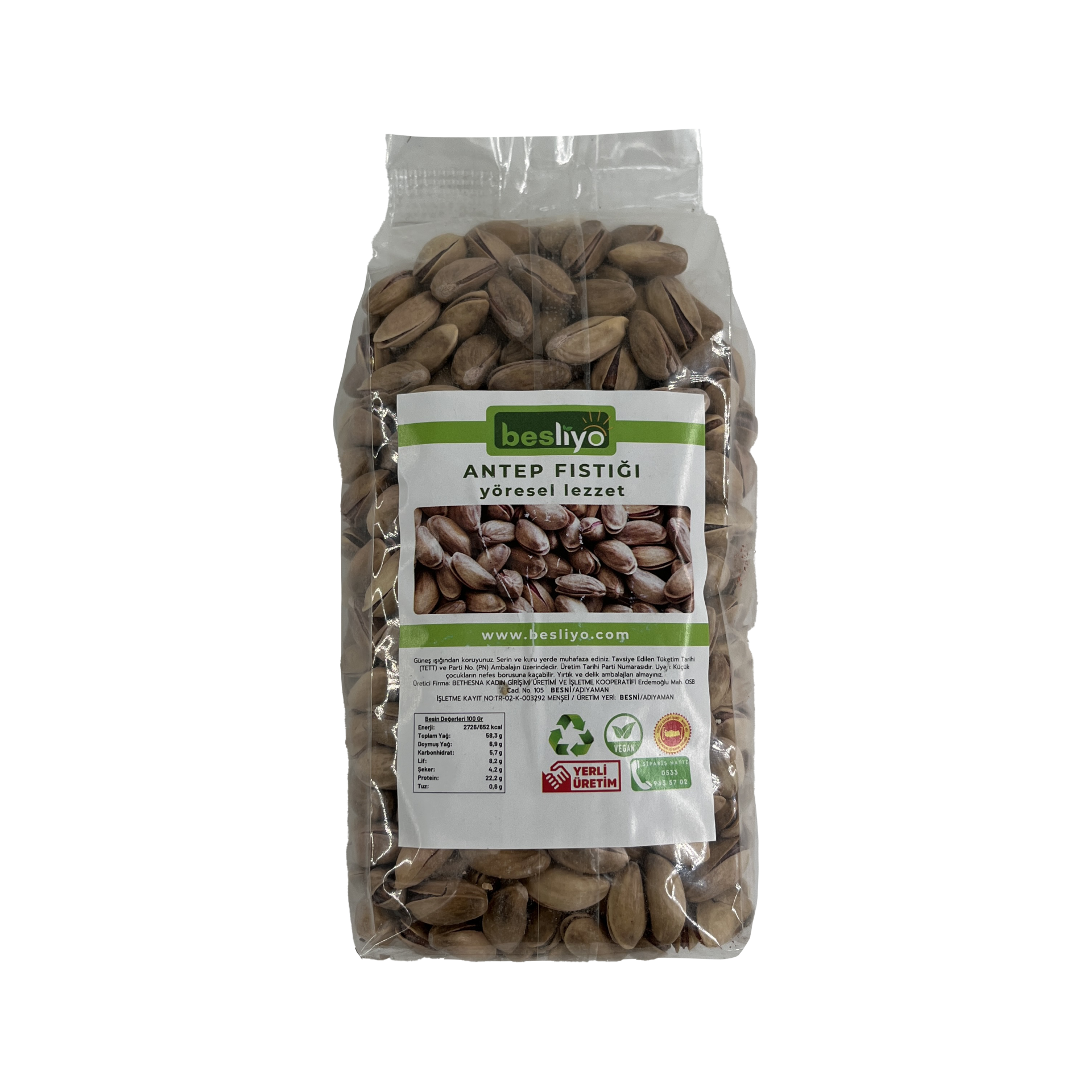 Besliyo Antep Fıstığı 500 Gr