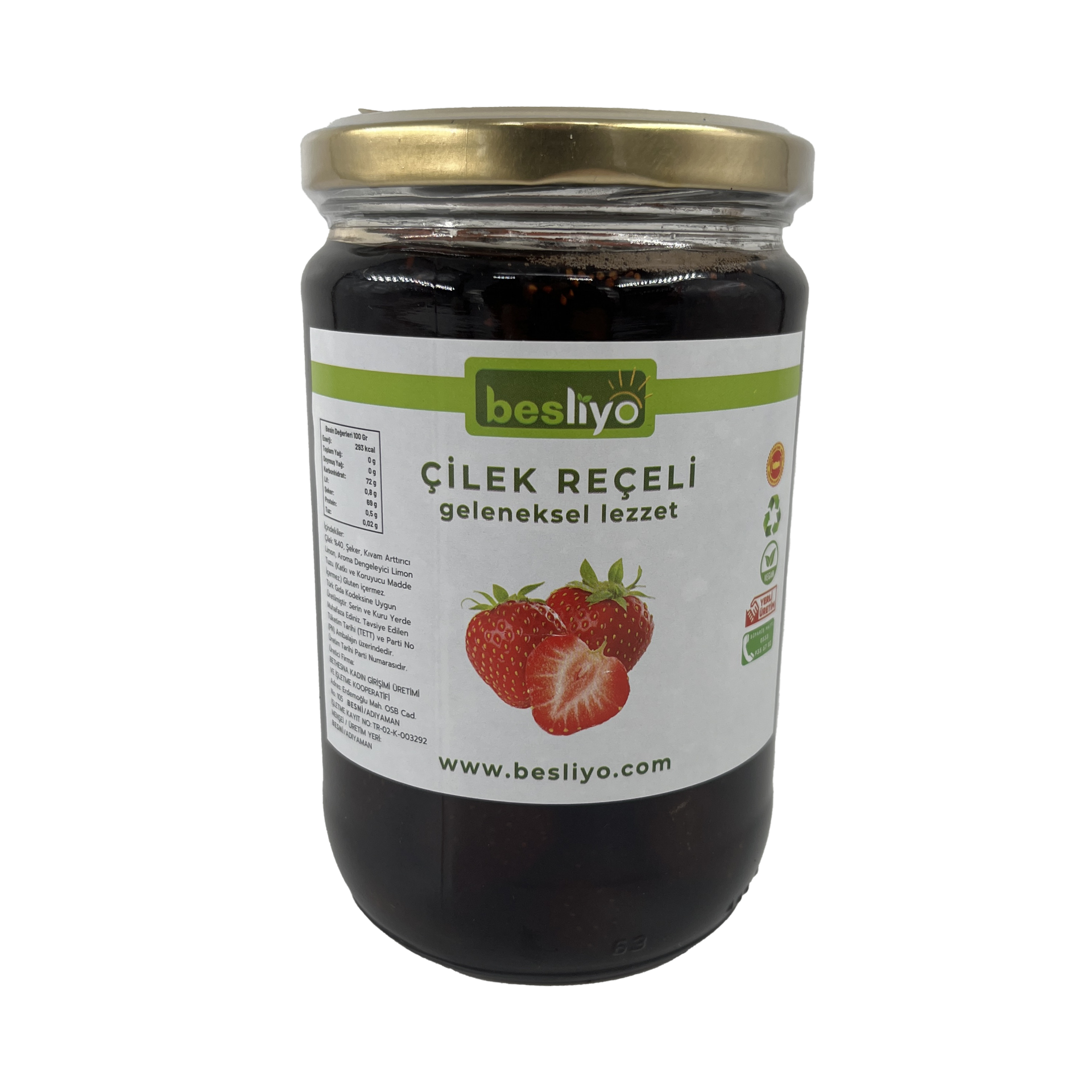 Besliyo Çilek Reçeli 750 Gr