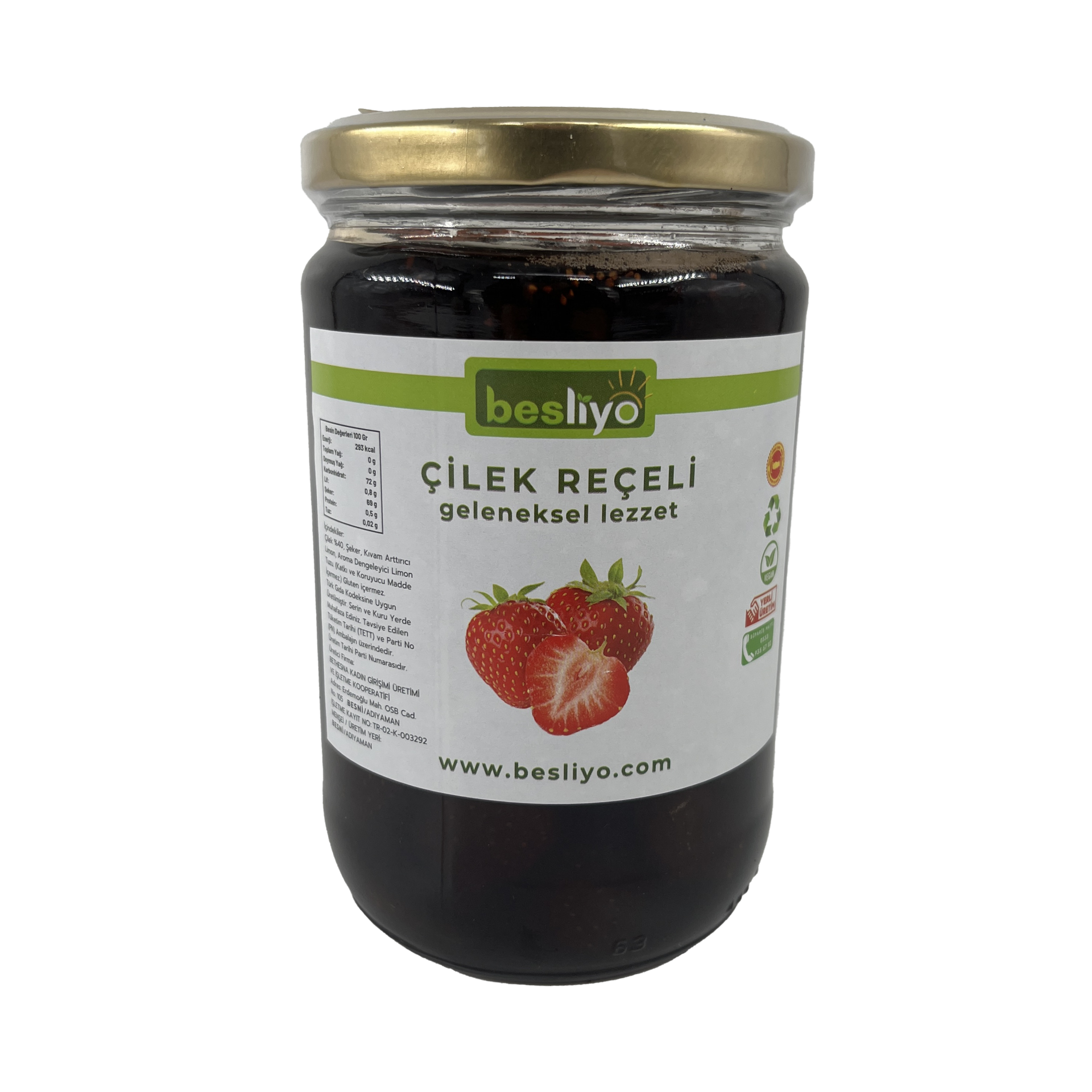 Besliyo Çilek Reçeli 750 Gr