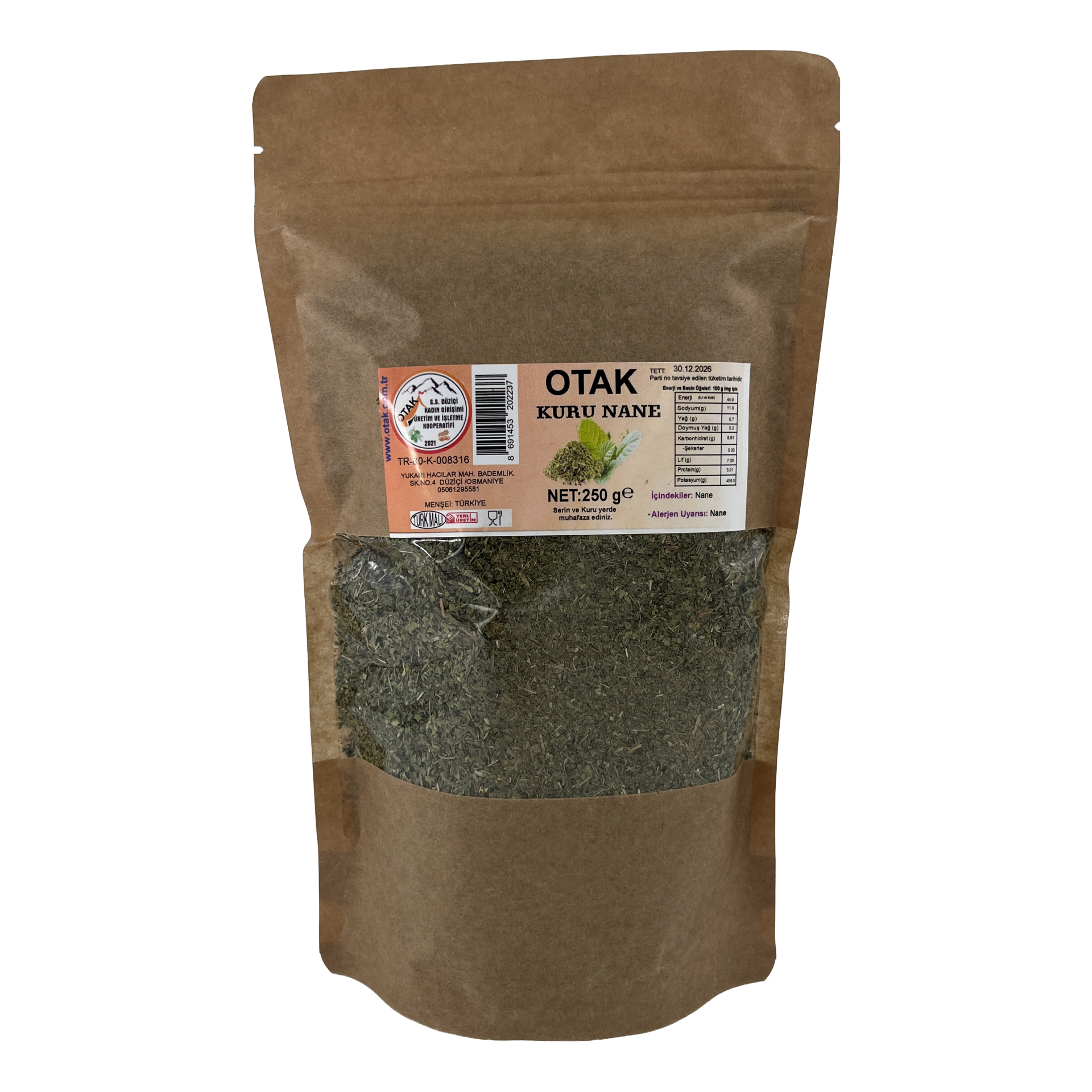 Düziçi Otak Kuru Nane 250 Gr