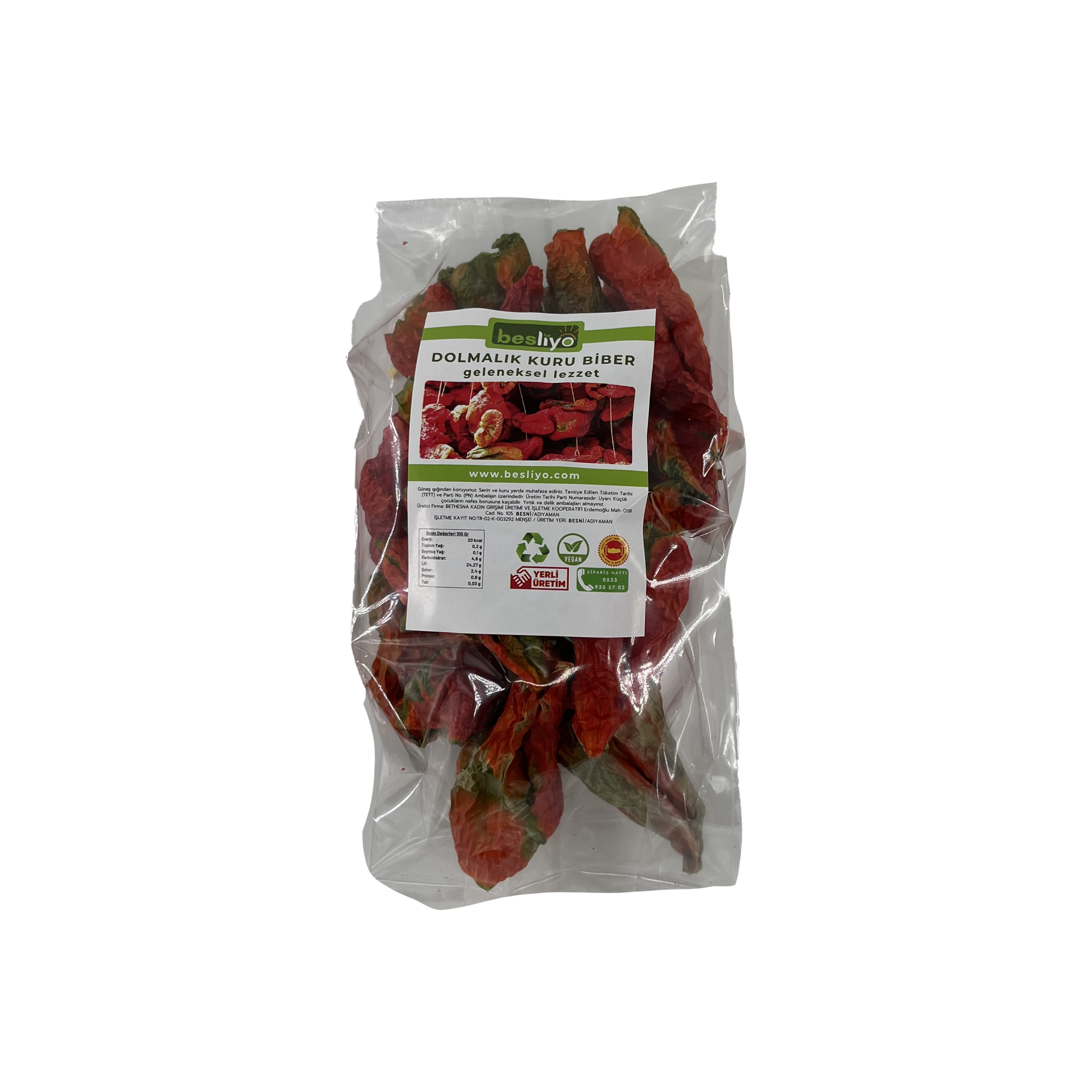 Besliyo Dolmalık Kuru Biber Acı (20 Adet)