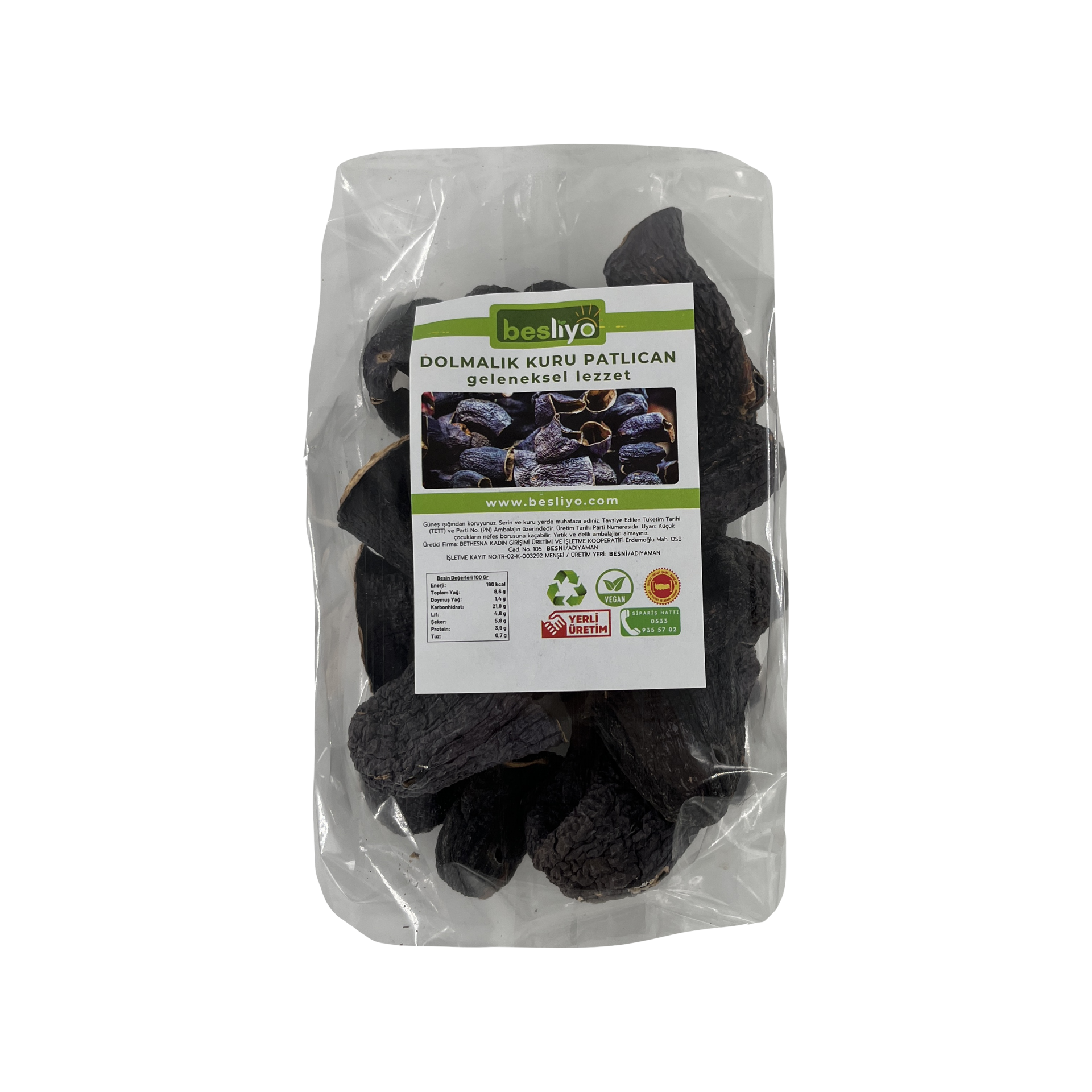 Besliyo Dolmalık Kuru Patlıcan (20 Adet)