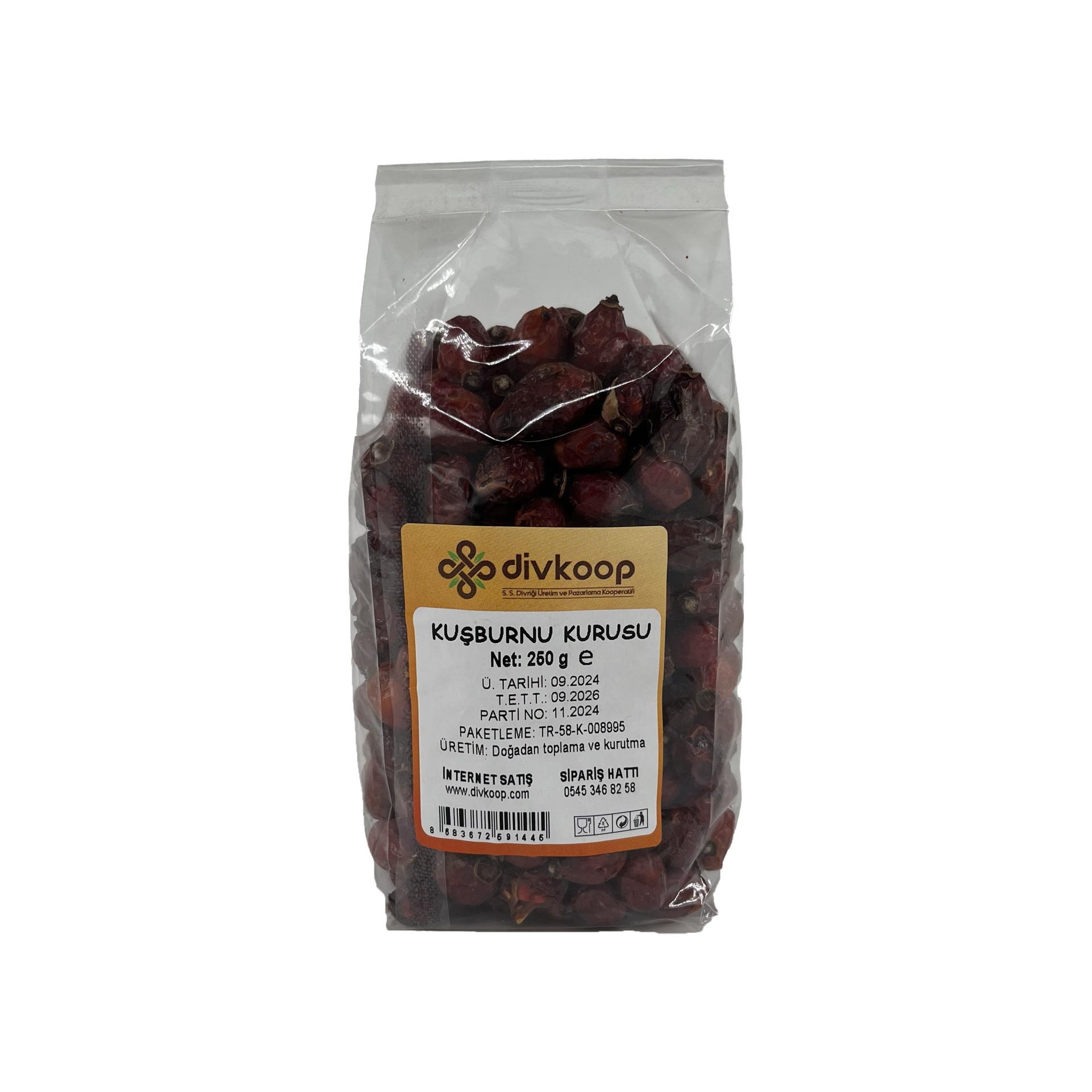 Divkoop Kuşburnu Kurusu 250 Gr