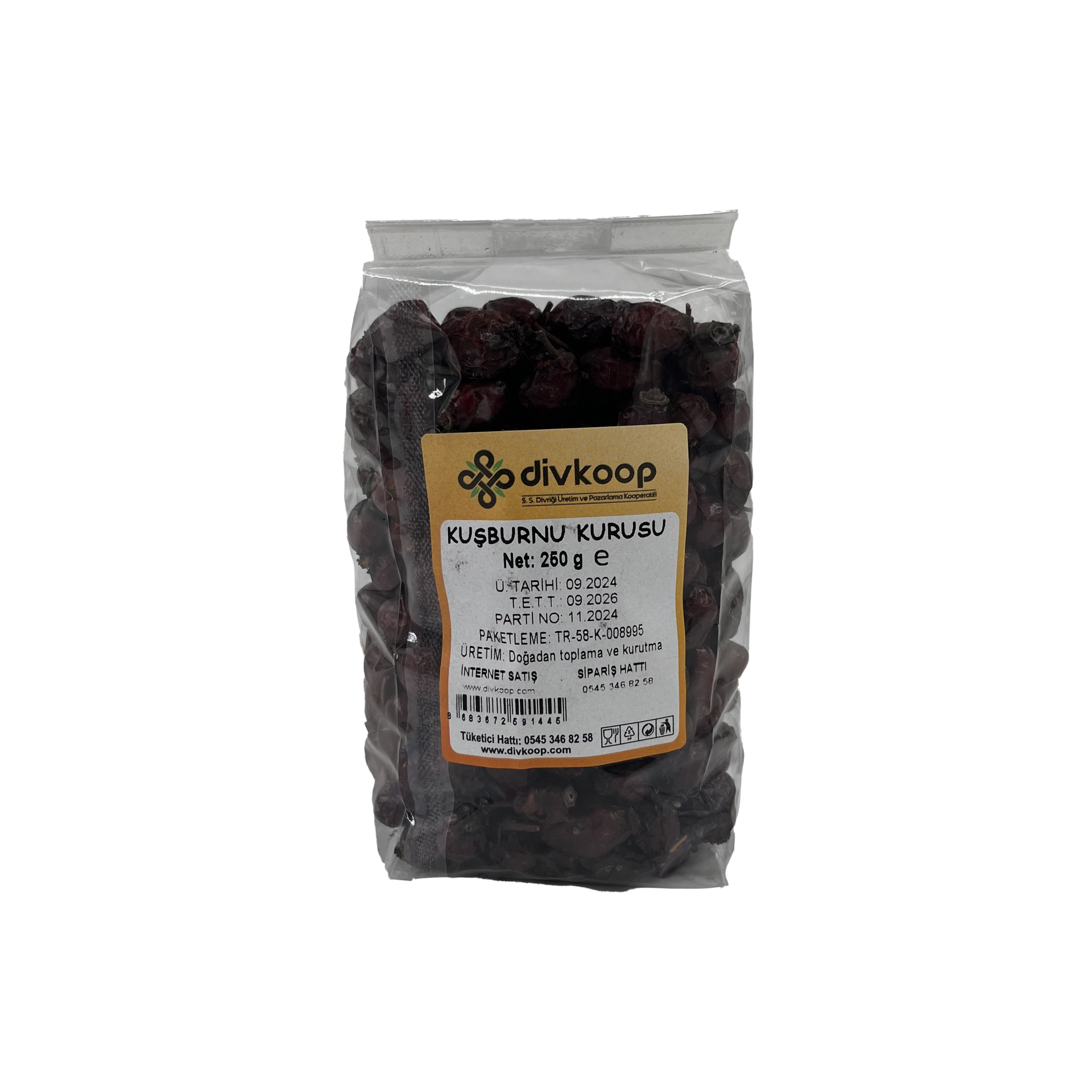 Divkoop Kuşburnu Kurusu 250 Gr