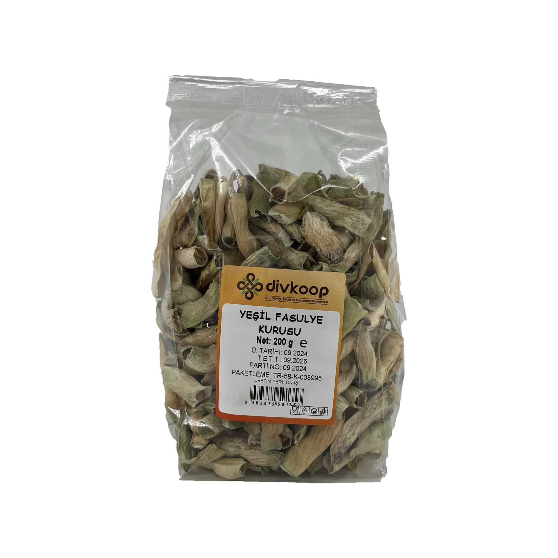 Divkoop Yeşil Fasulye Kurusu 200 Gr