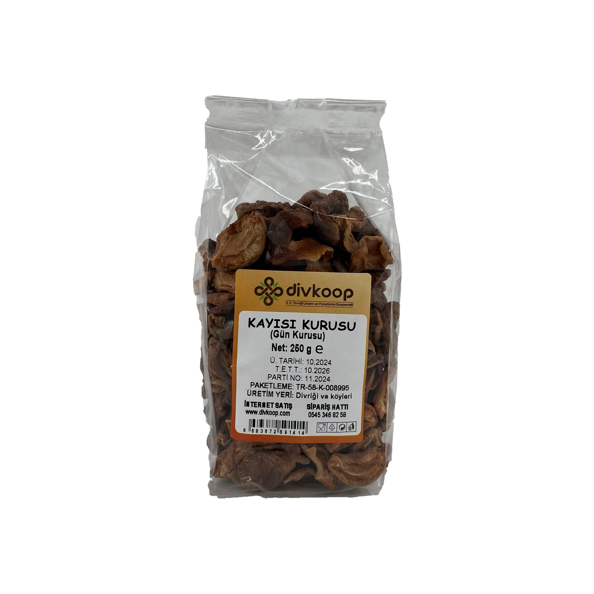 Divkoop Kayısı Kurusu 250 Gr