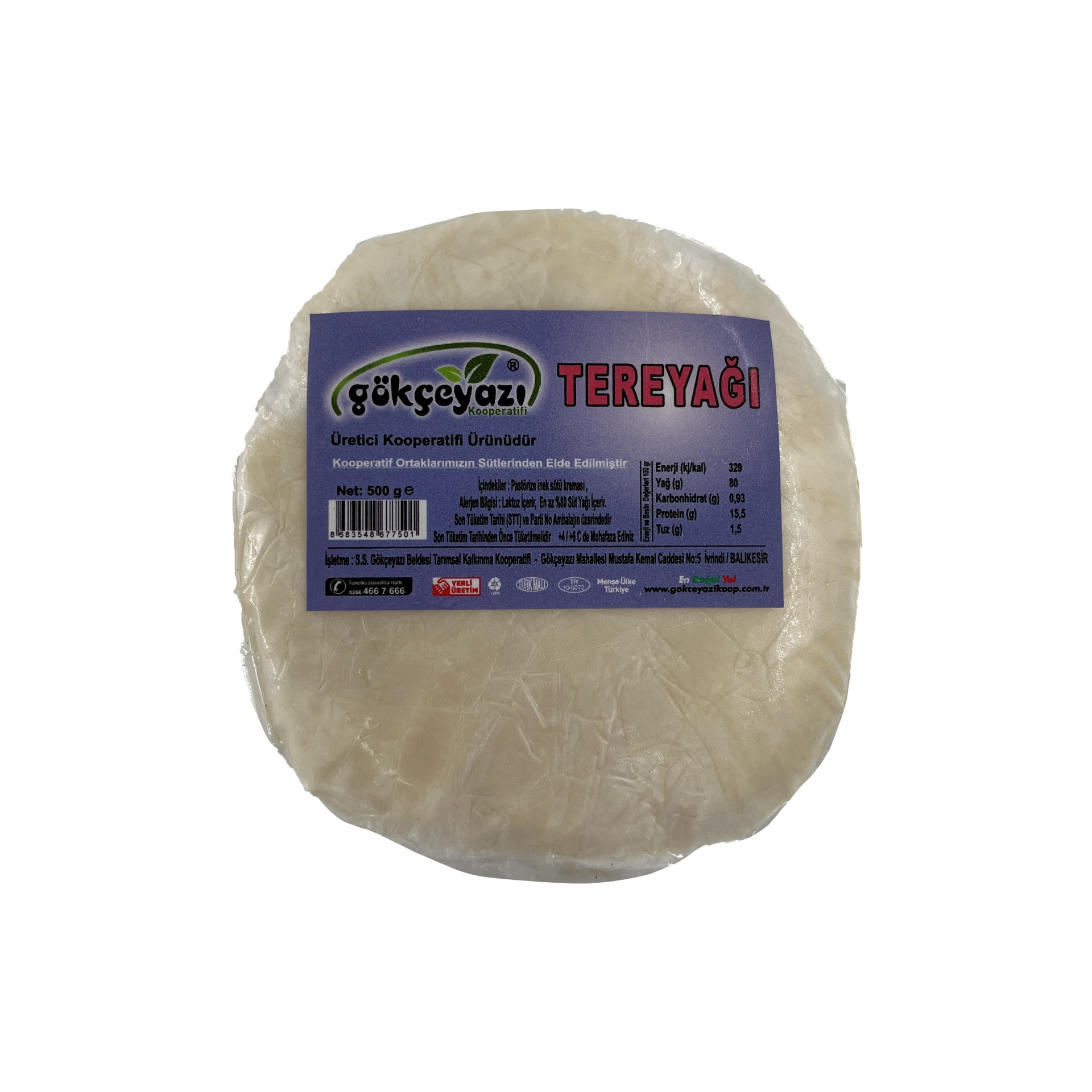 Gökçeyazı Tereyağı 500 Gr