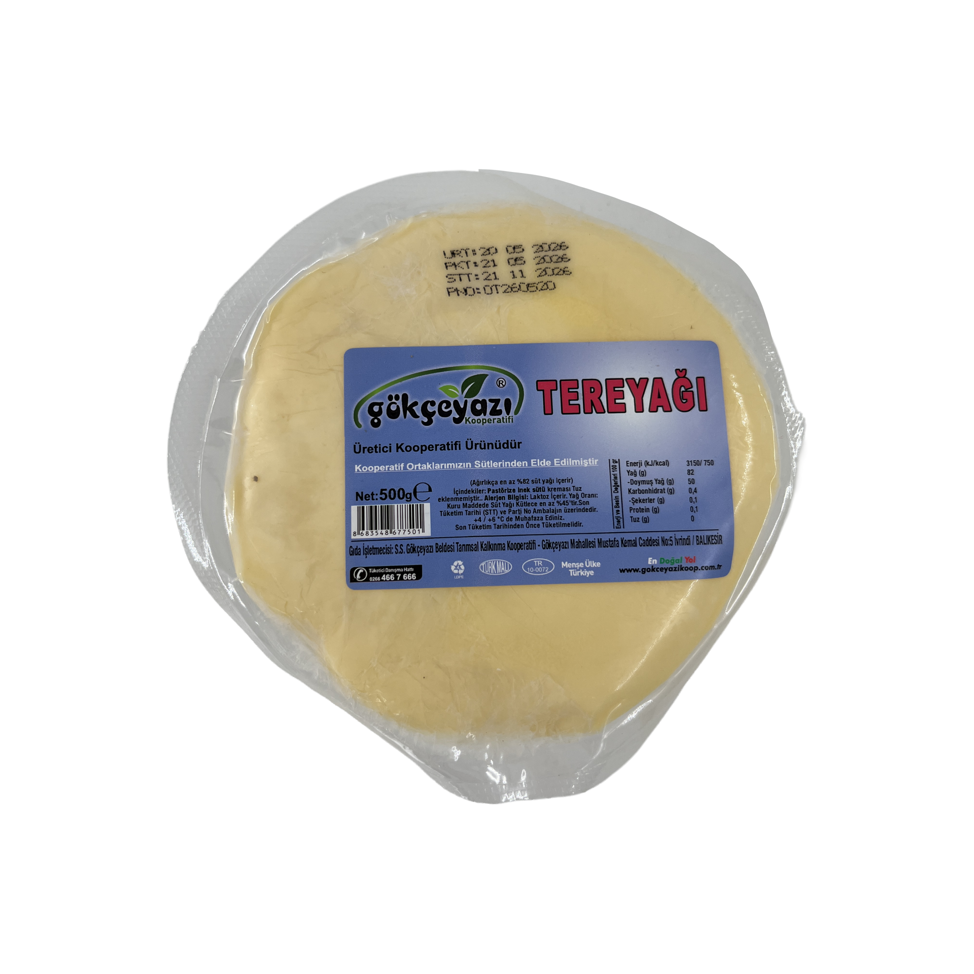 Gökçeyazı Tereyağı 500 Gr