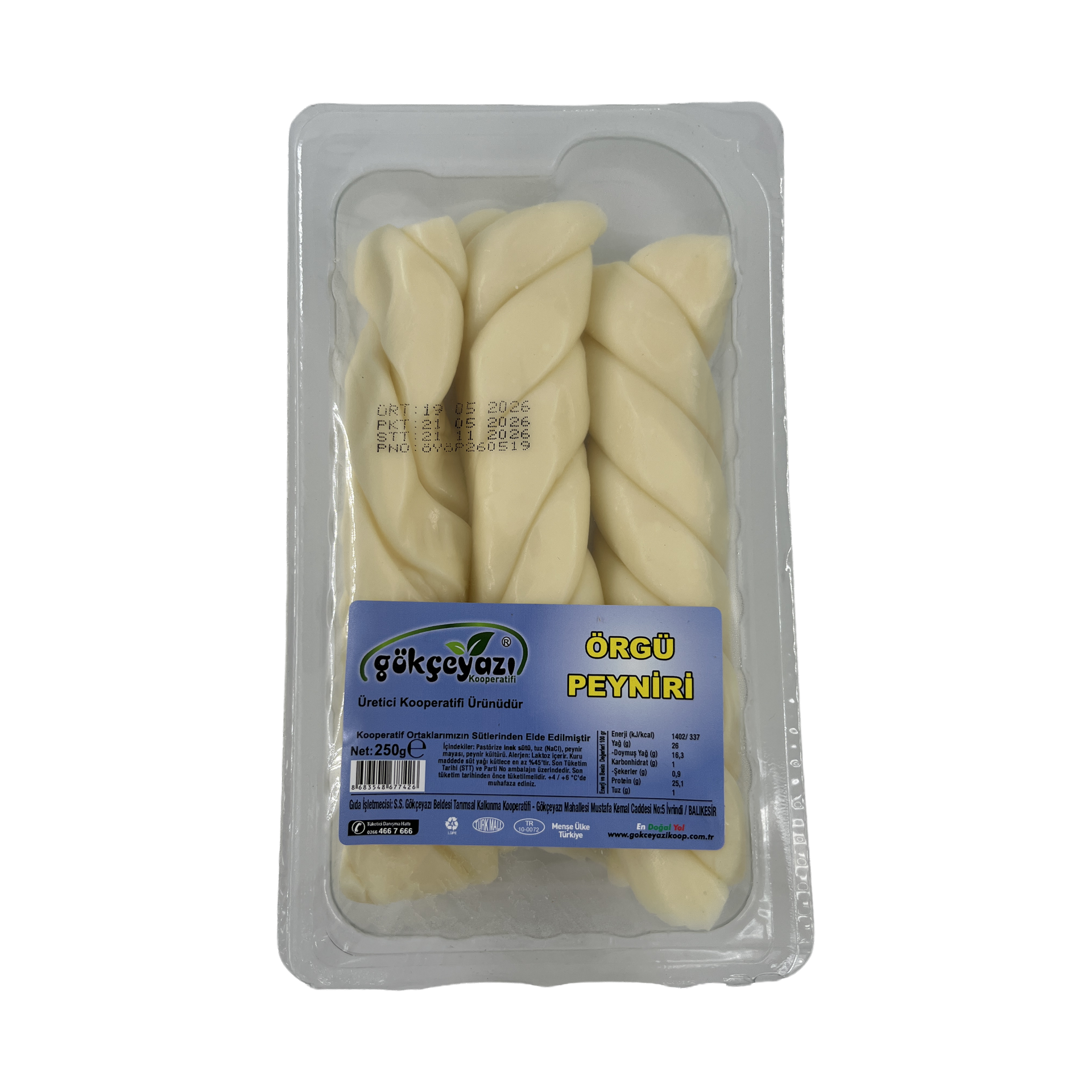 Gökçeyazı Örgü Peyniri 250 Gr