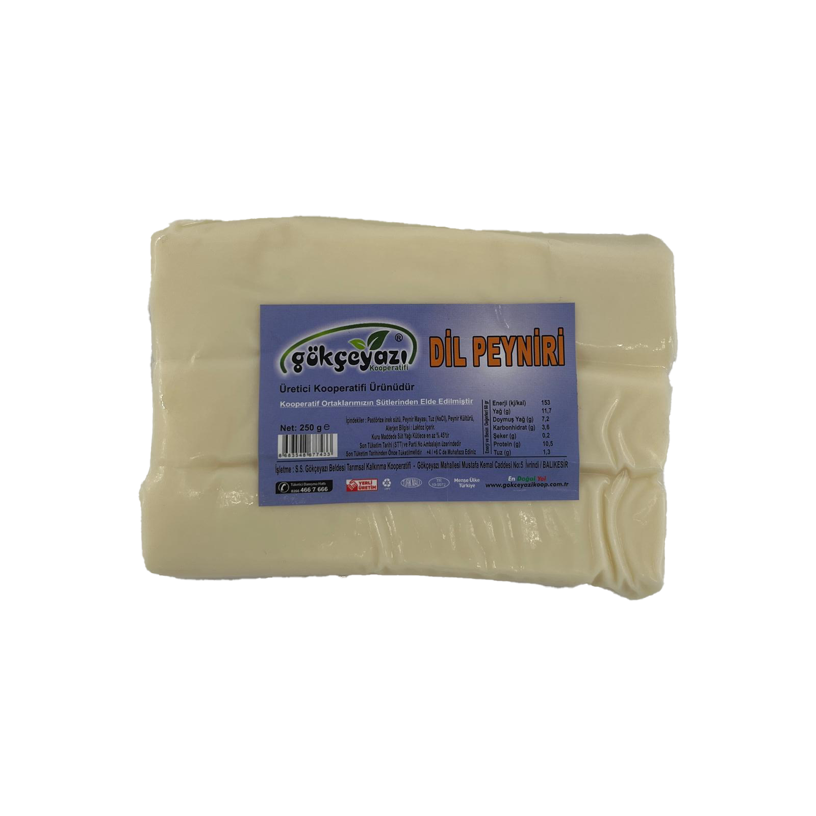 Gökçeyazı Dil Peyniri 250 Gr