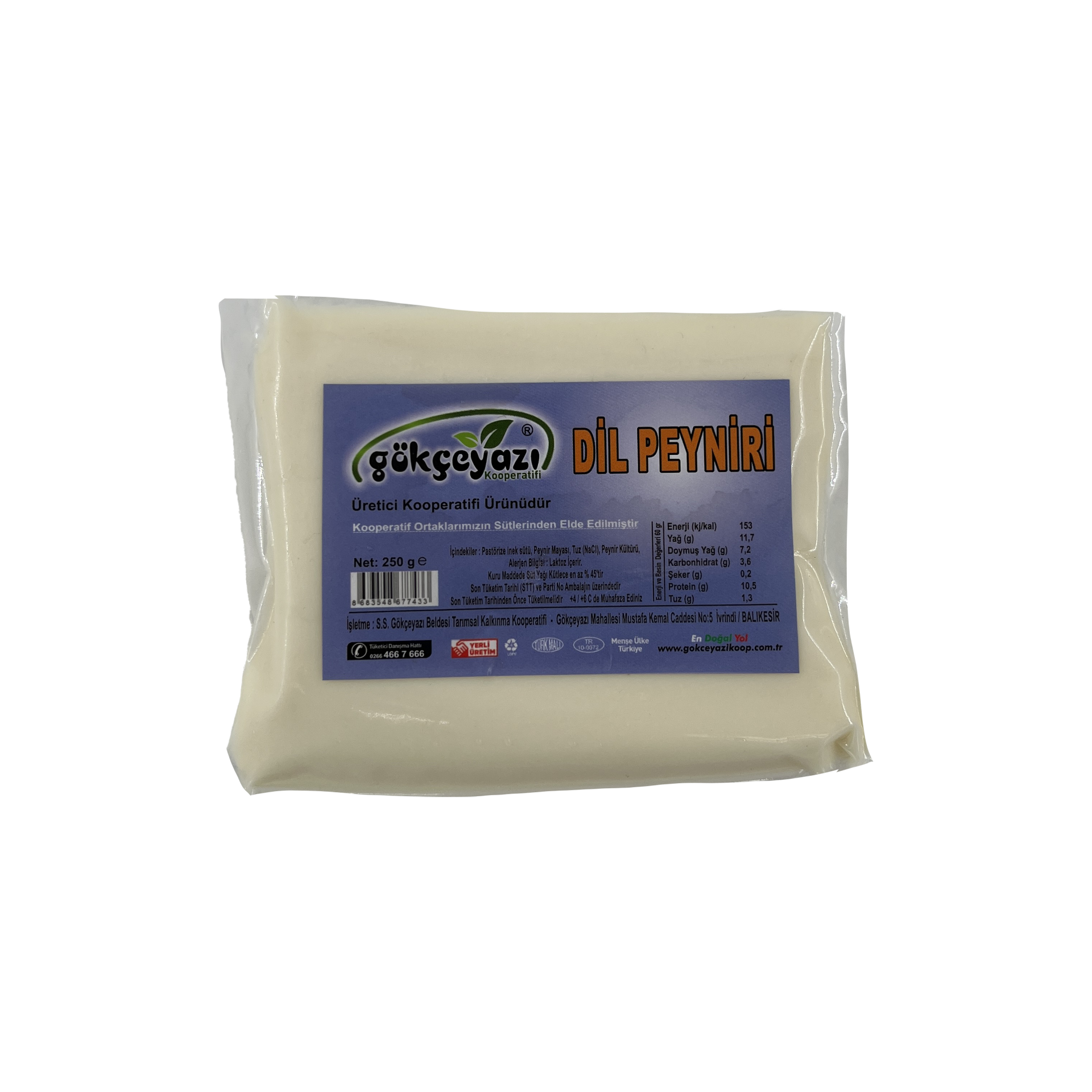 Gökçeyazı Dil Peyniri 250 Gr