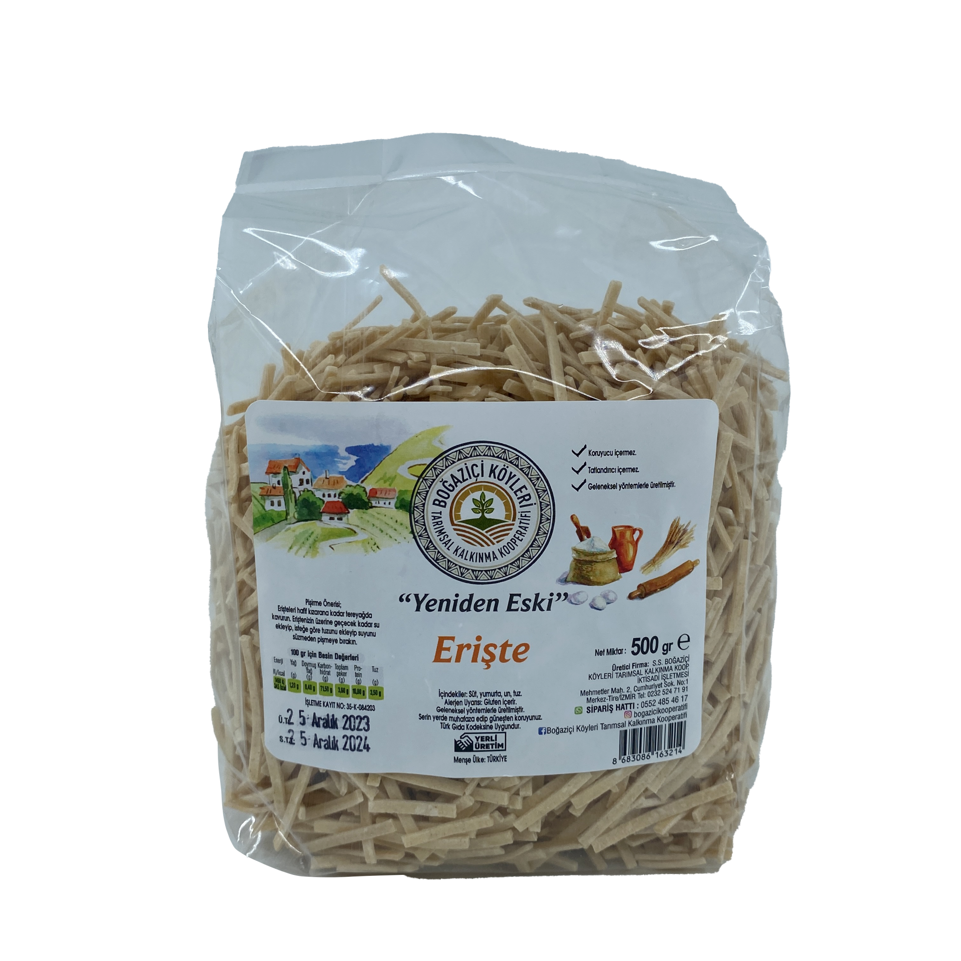 Boğaziçi Köyleri Erişte 500 Gr