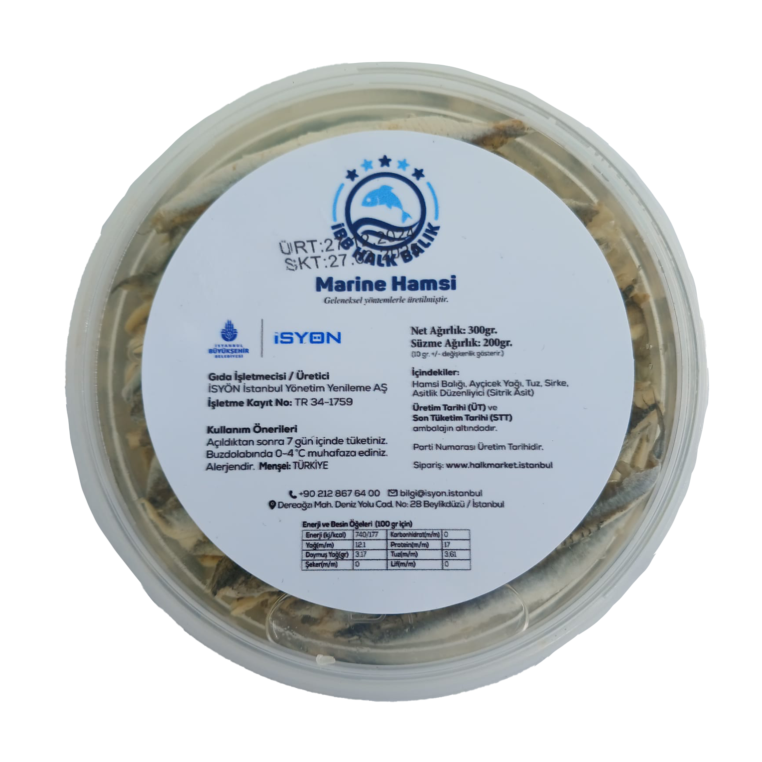 Marine Hamsi (Net 300 Gr)