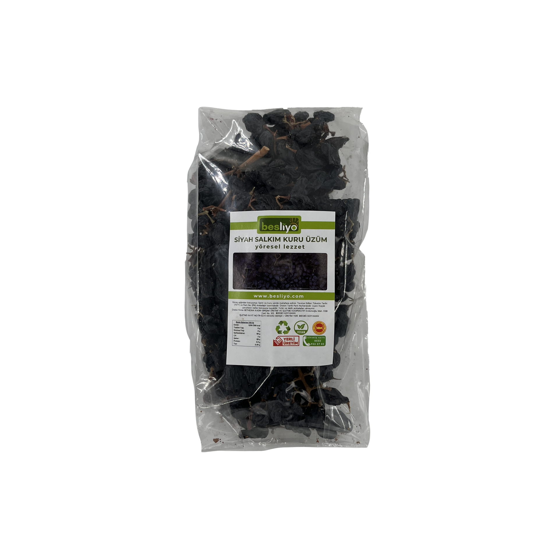 Besliyo Siyah Salkım Kuru Üzüm 500 Gr