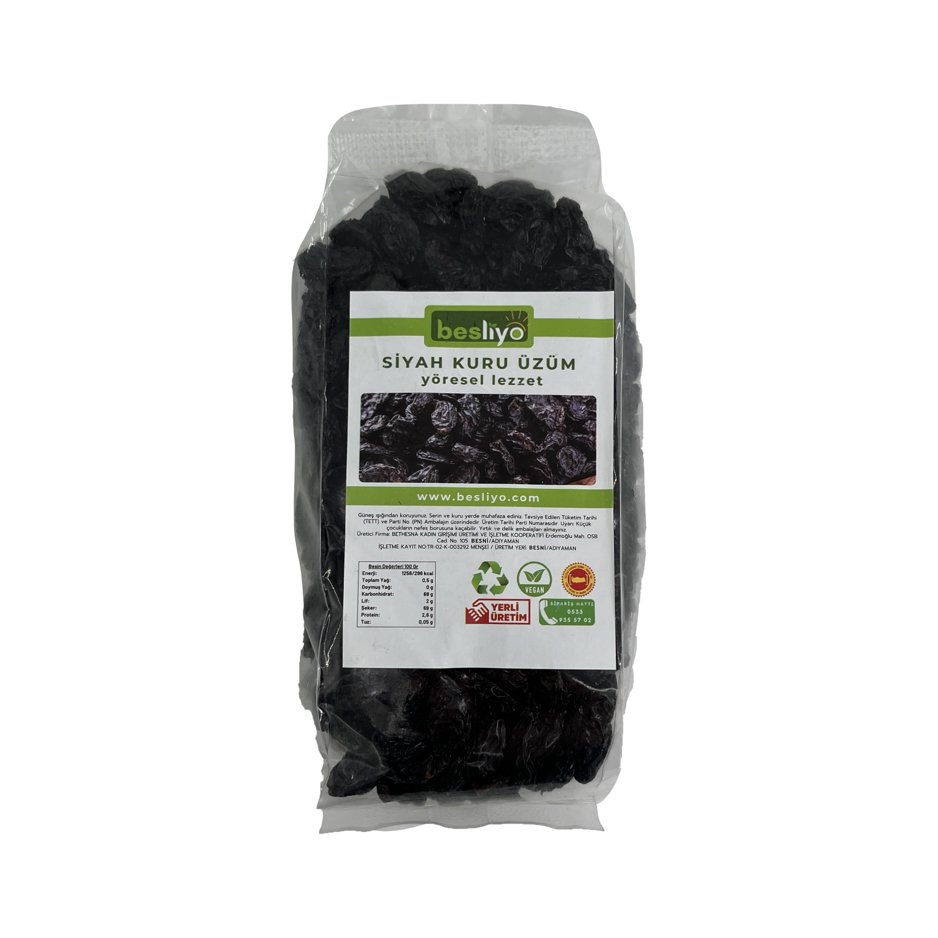 Besliyo Siyah Kuru Üzüm 500 Gr