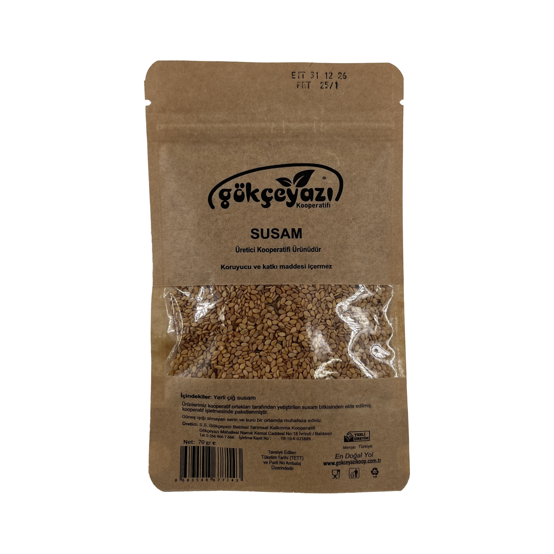 Gökçeyazı Susam 70 Gr