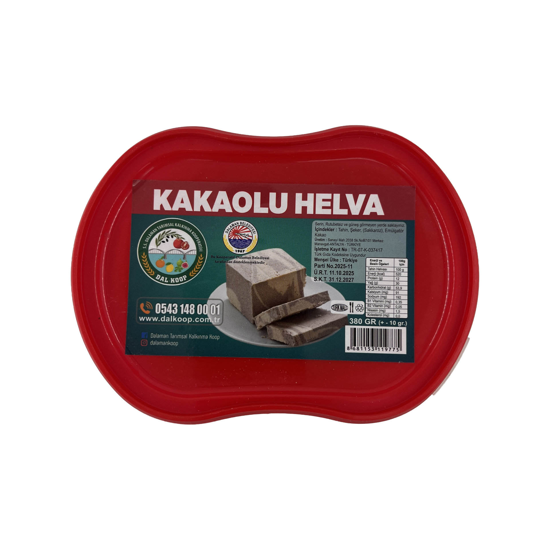 Dalaman Kakaolu Helva 380 Gr