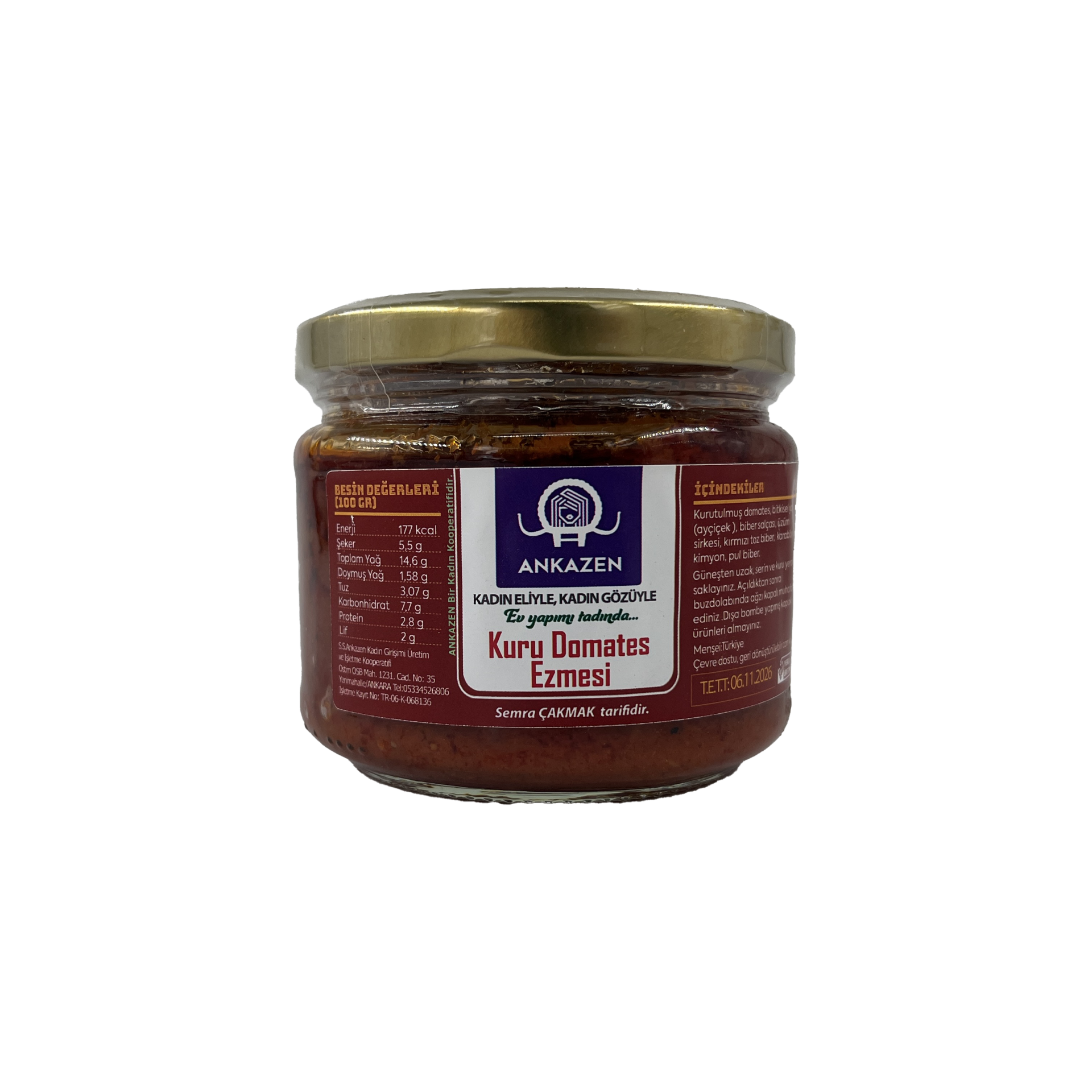 Ankazen Kuru Domates Ezmesi 275 Gr