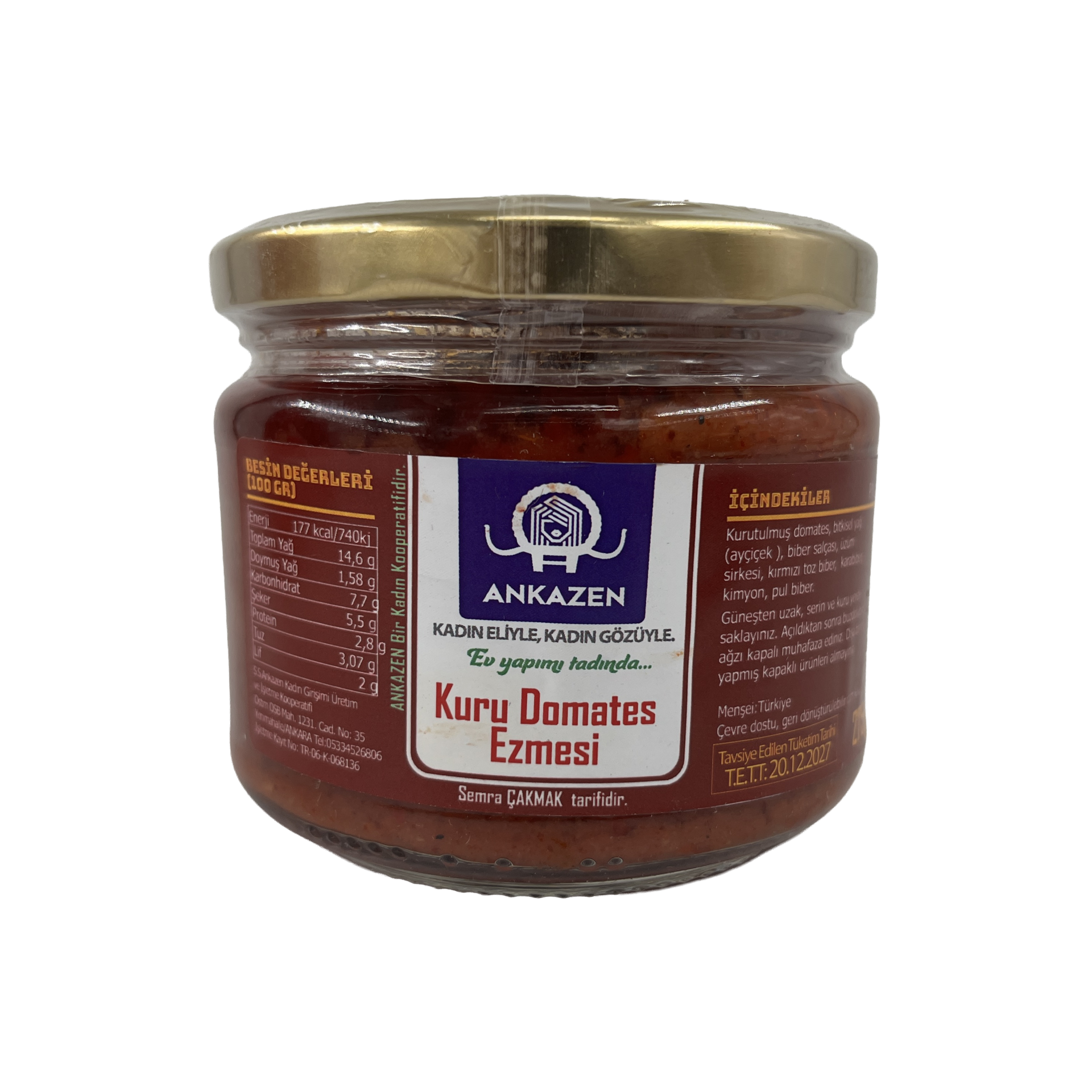 Ankazen Kuru Domates Ezmesi 275 Gr