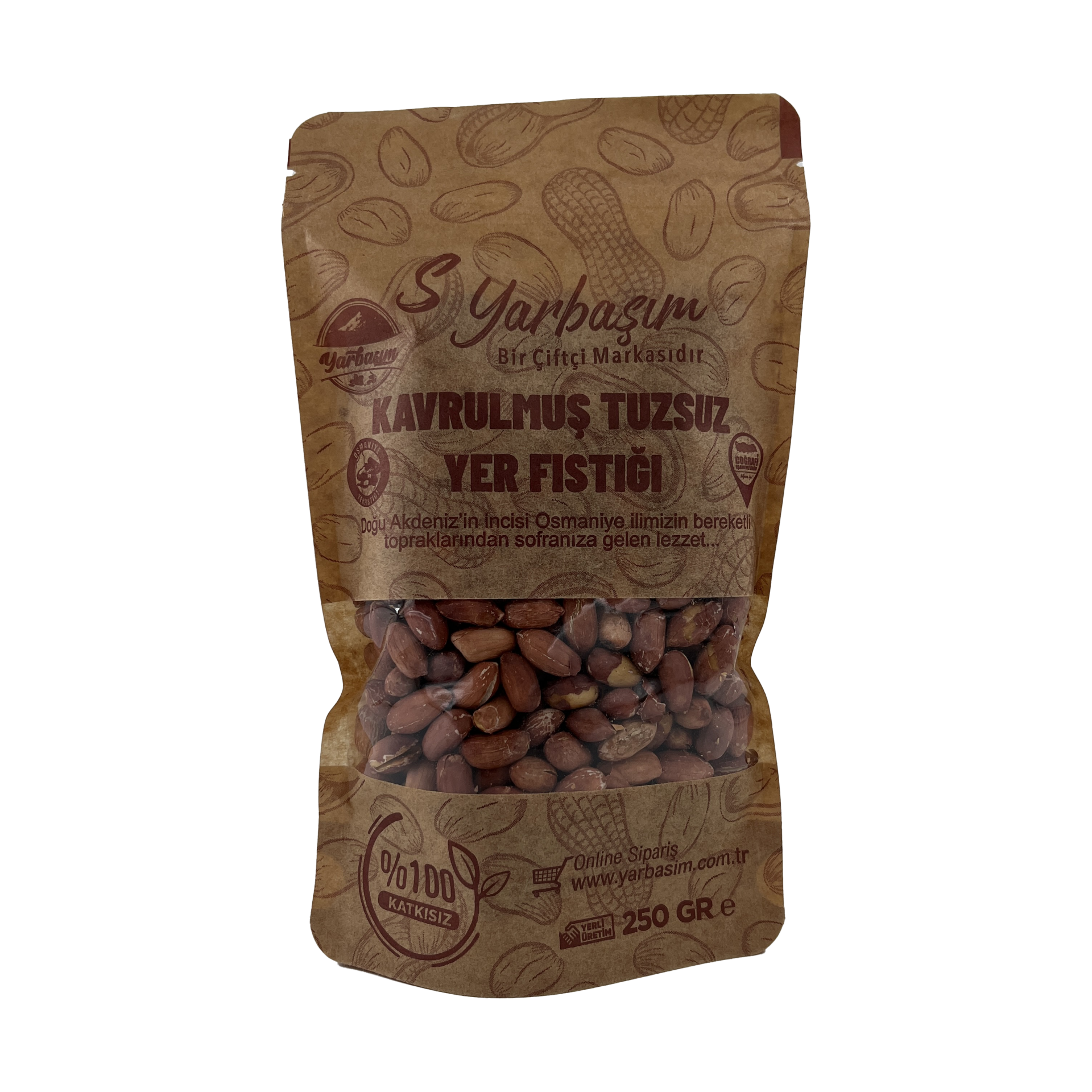 Yarbaşım Kavrulmuş Tuzsuz Yer Fıstığı 250 Gr