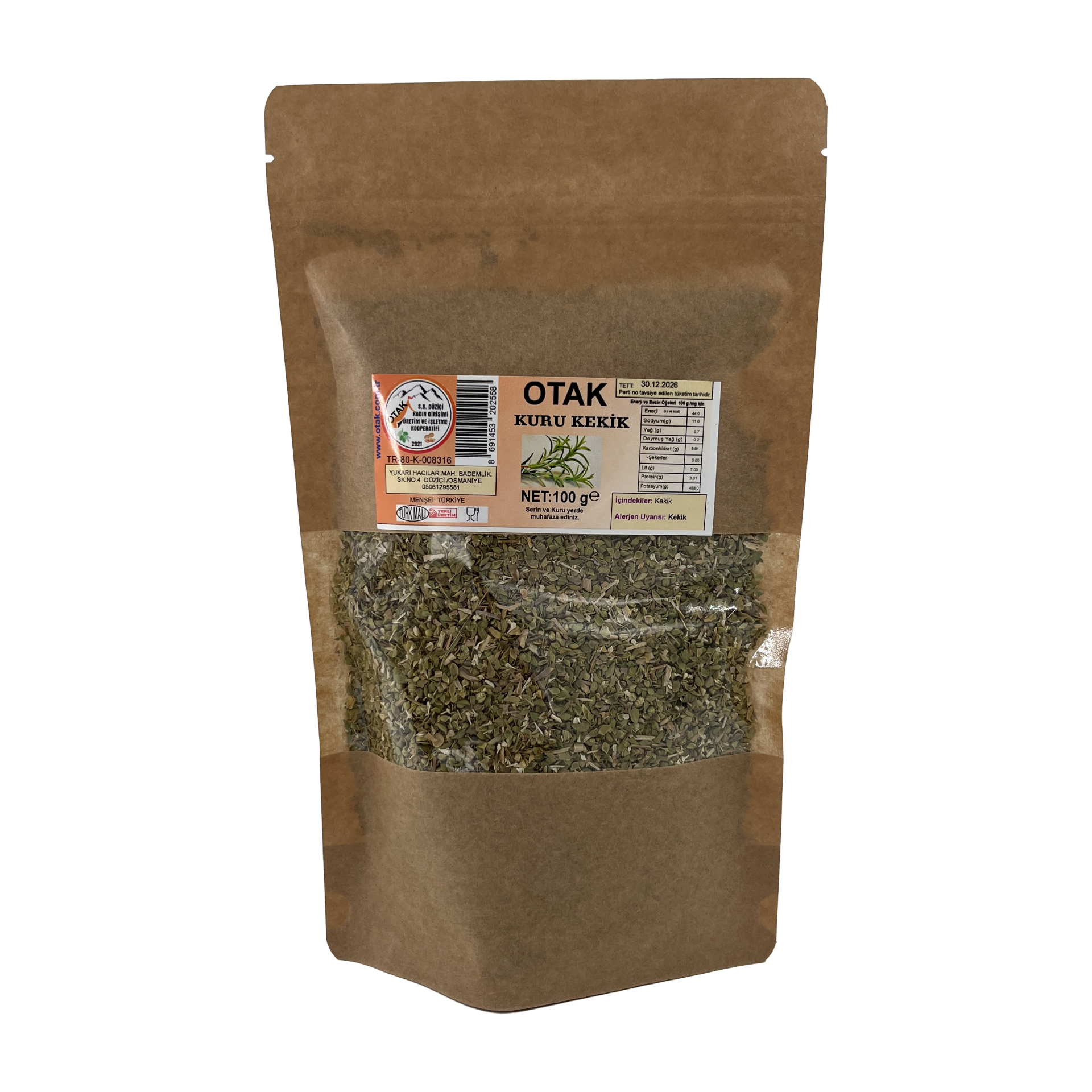 Düziçi Otak Kuru Kekik 100 Gr