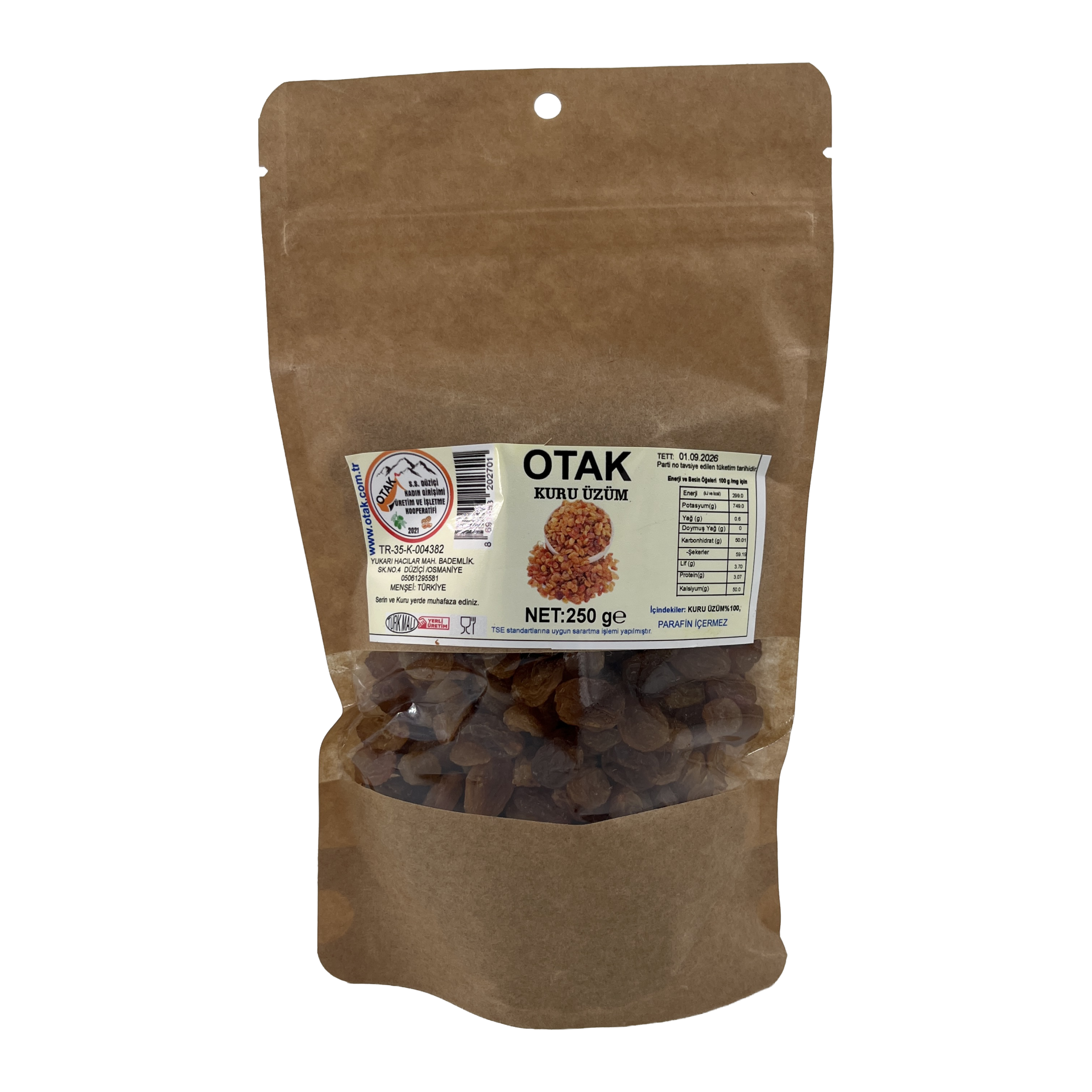 Düziçi Otak Kuru Üzüm 250 Gr