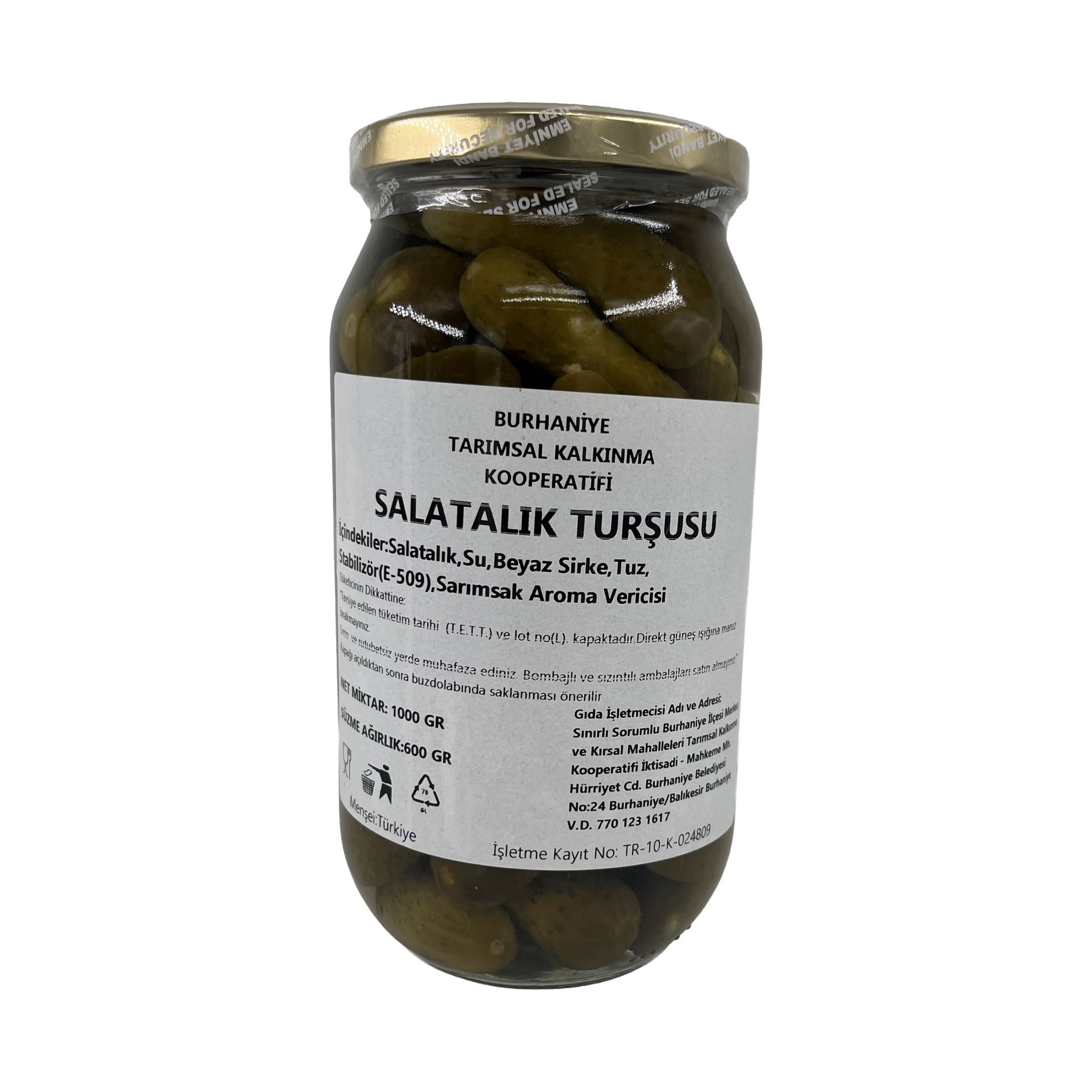 Burhaniye Salatalık Turşusu 1000 Gr