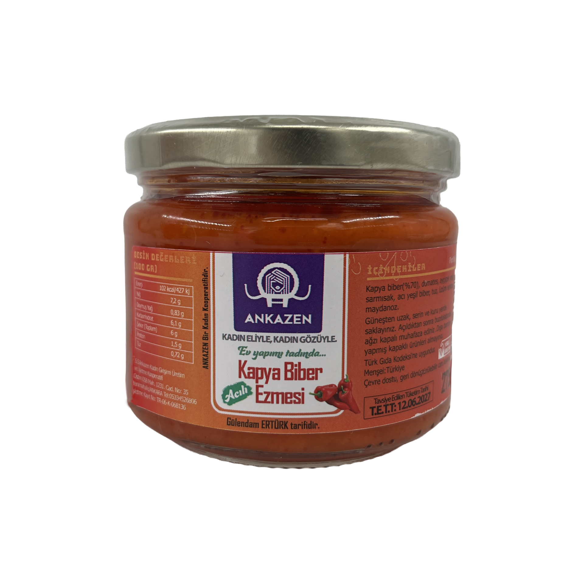 Ankazen Acılı Kapya Biber Ezmesi 275 Gr
