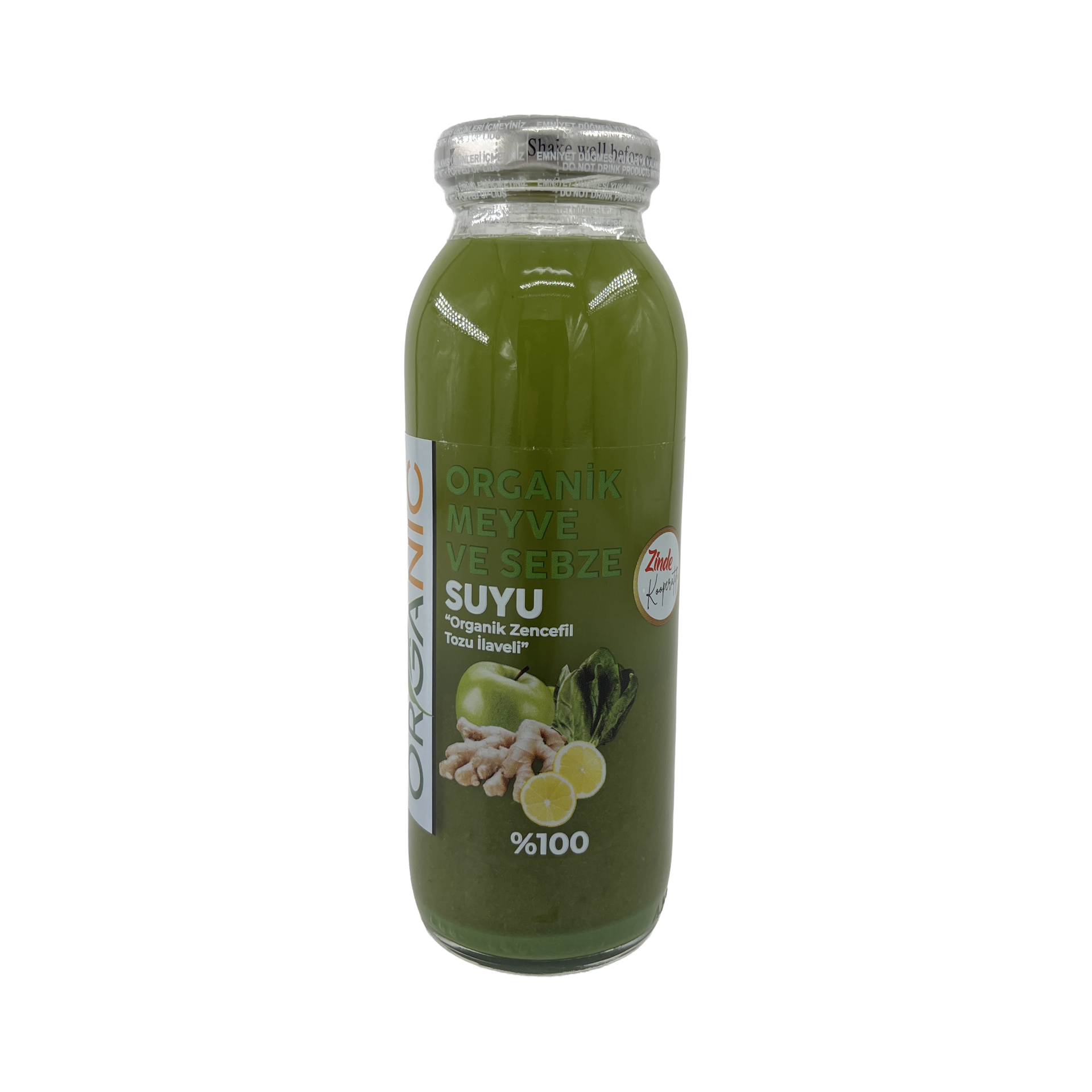 Zinde Organik Meyve ve Sebze Suyu 250 Ml