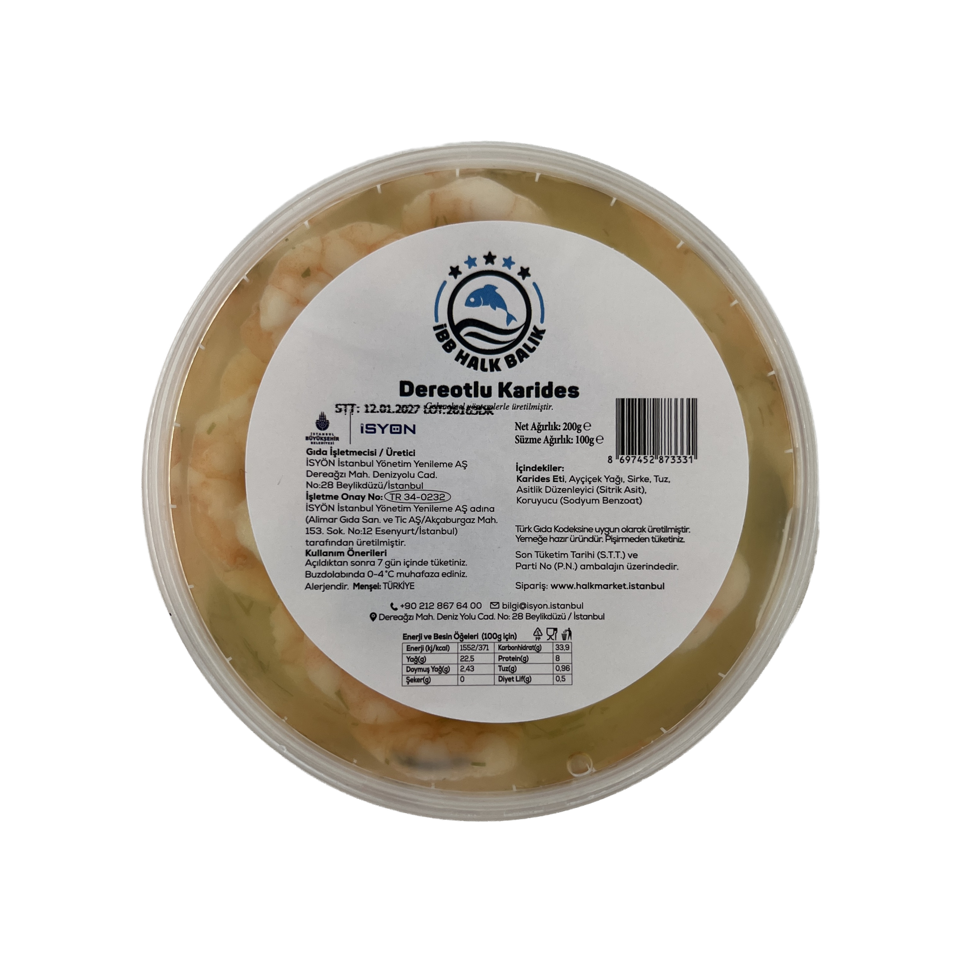 Karides Dereotlu Deniz Mahsülleri Salatası 200 Gr