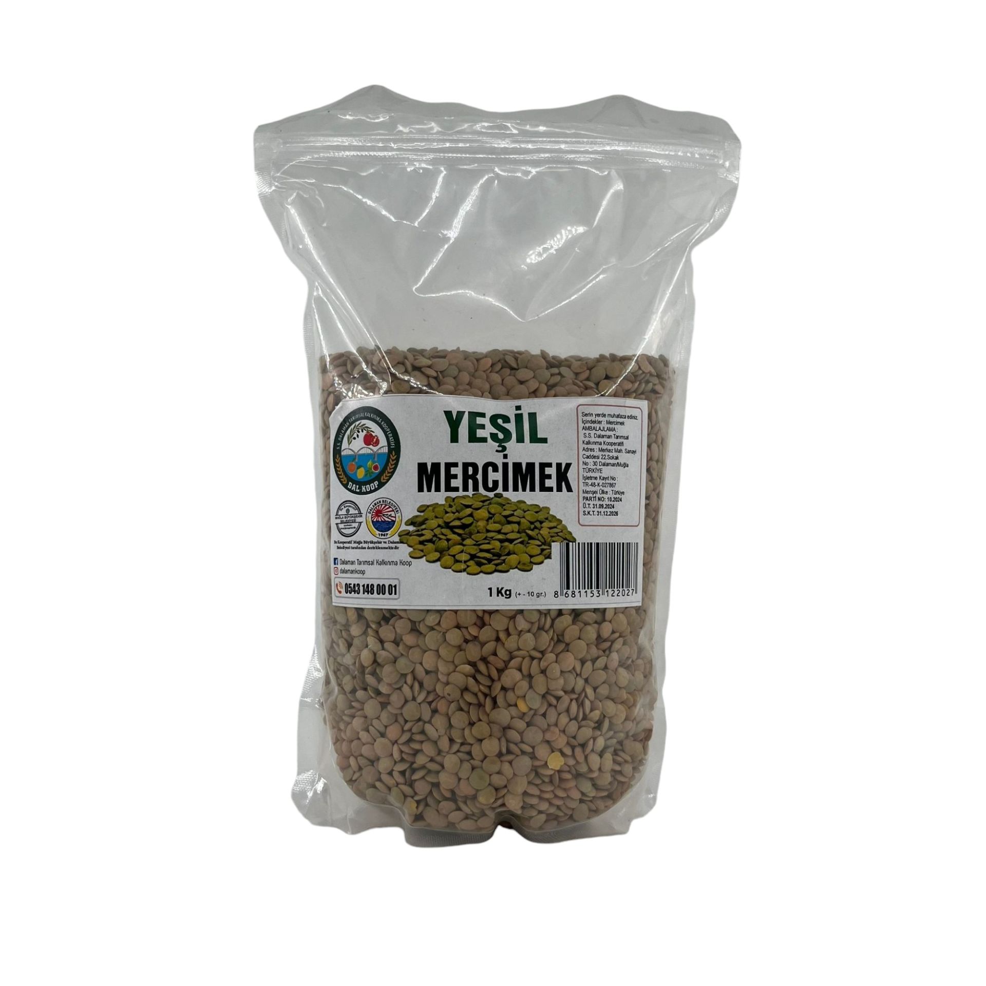 Dalaman Yeşil Mercimek 1 Kg