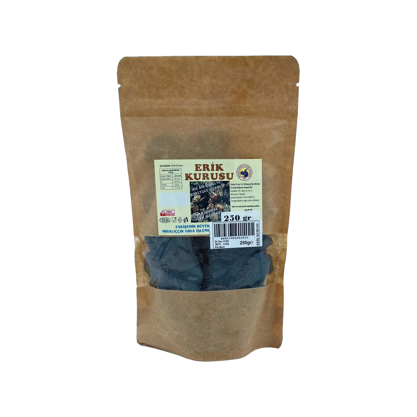 Mihalıççık Erik Kurusu 250 Gr