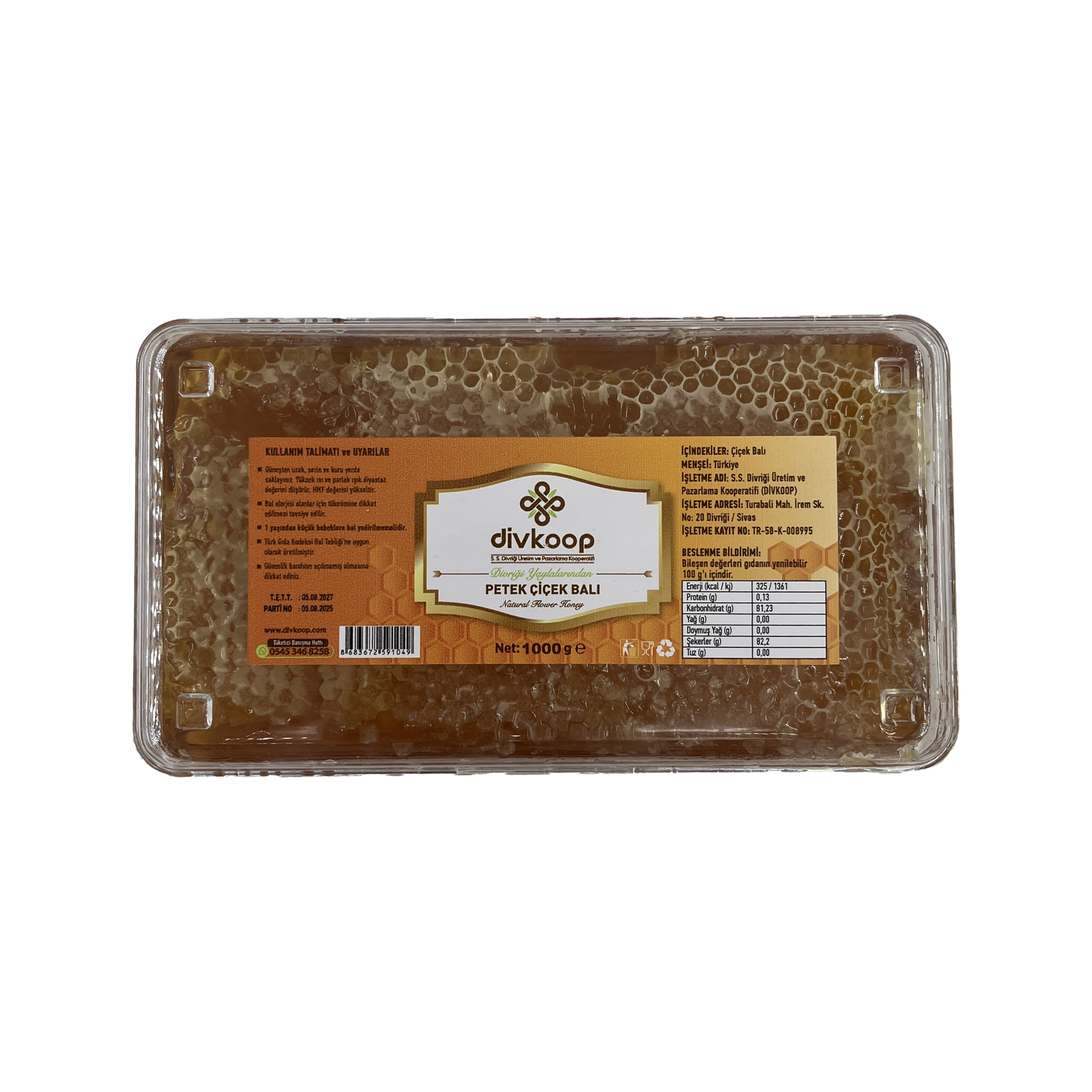 Divkoop Petek Çiçek Balı 1000 Gr