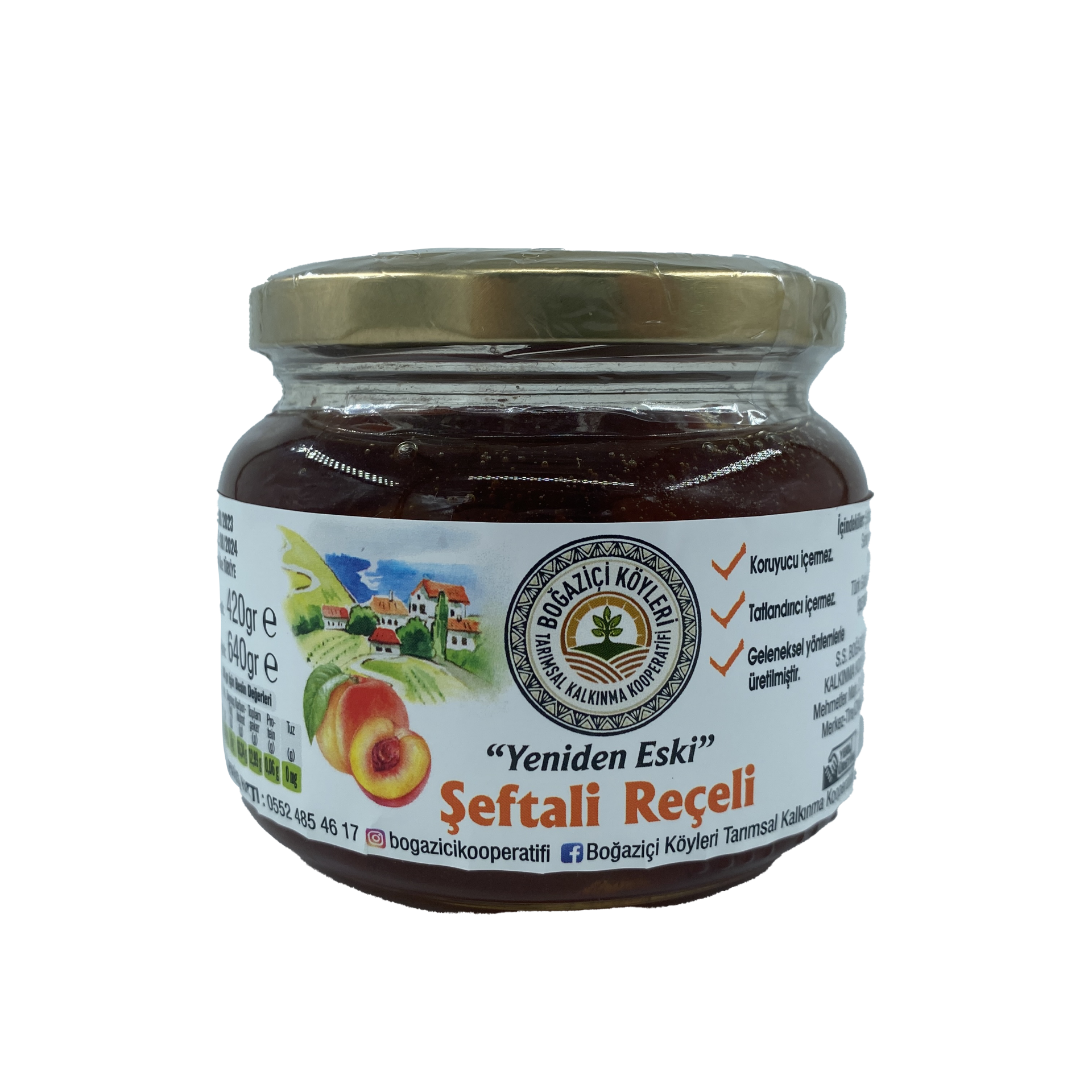 Boğaziçi Köyleri Şeftali Reçeli 420 Gr