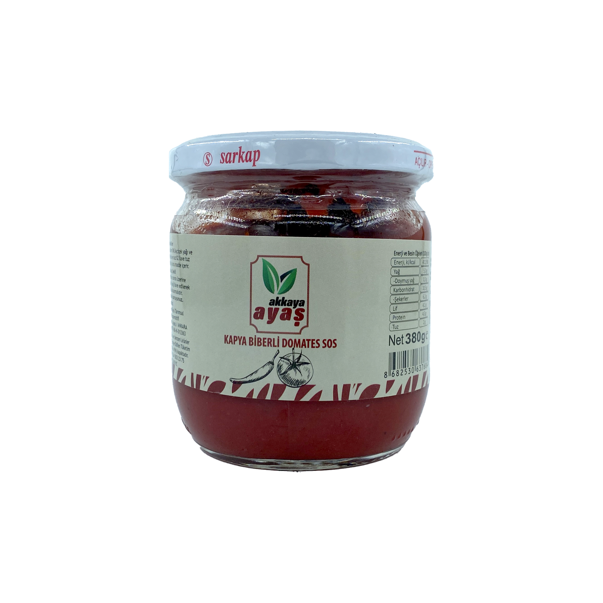 Ayaş Akkaya Kapya Biberli Domates Sos 380 Gr