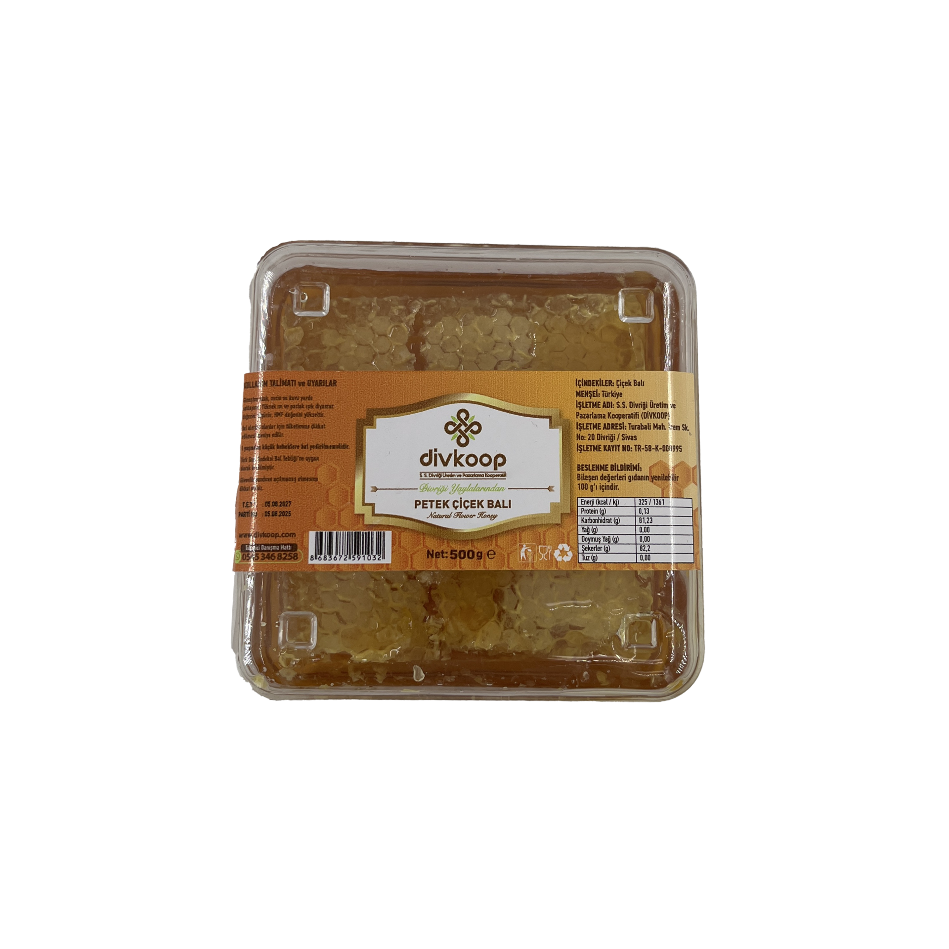 Divkoop Petek Çiçek Balı 500 Gr